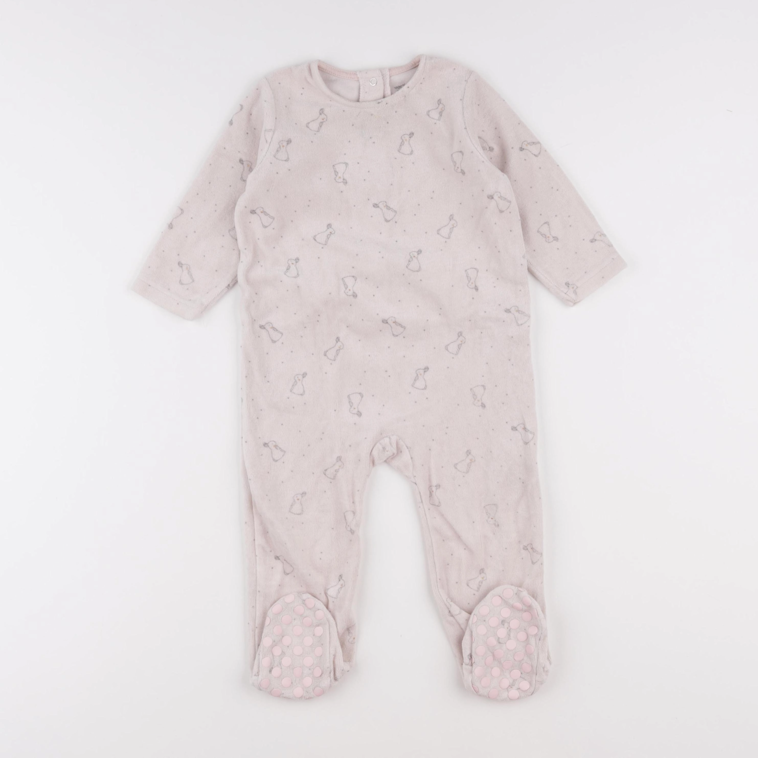 Vertbaudet - pyjama velours rose - 18 mois