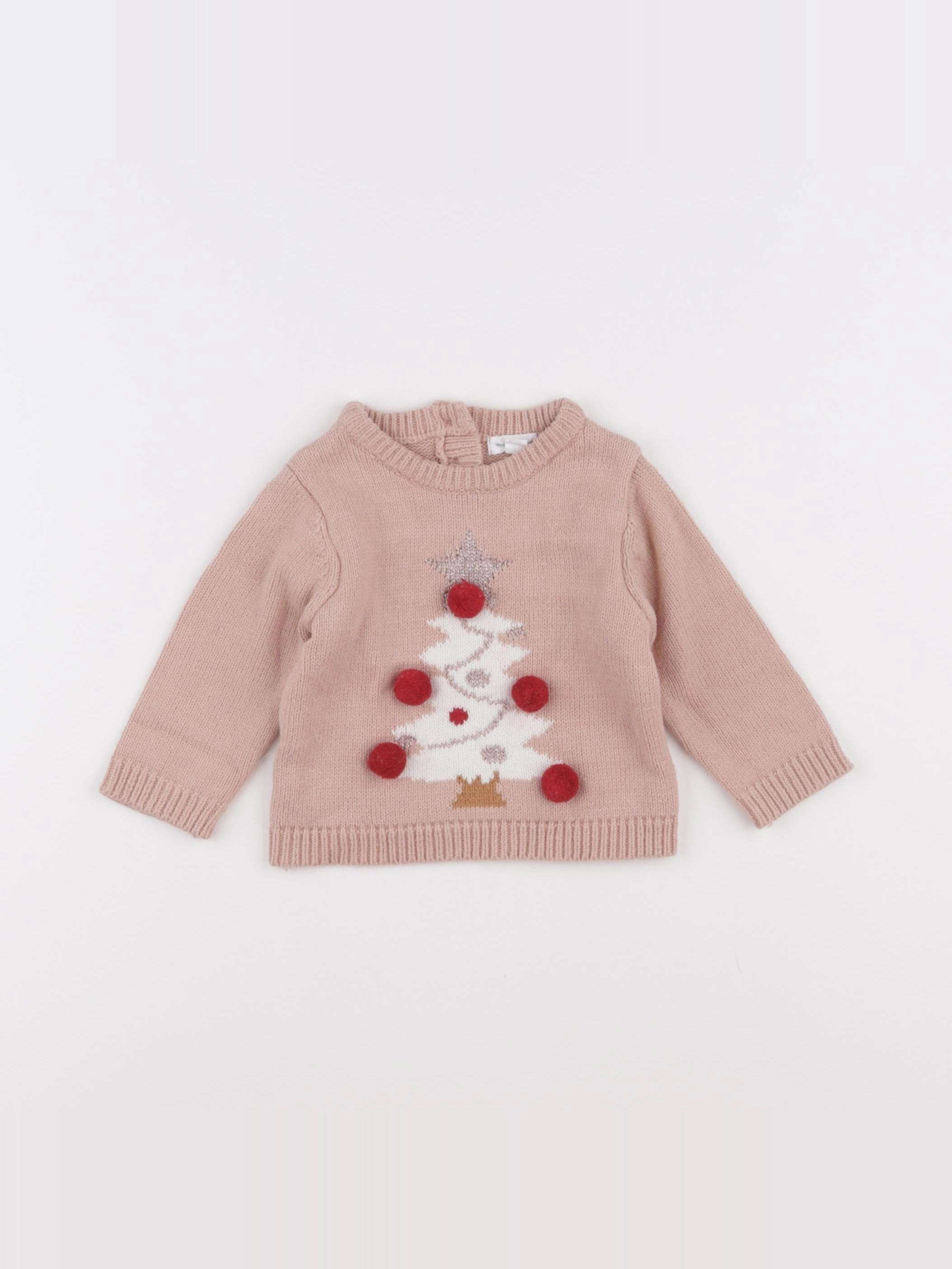 Vertbaudet - pull rose - 3 mois