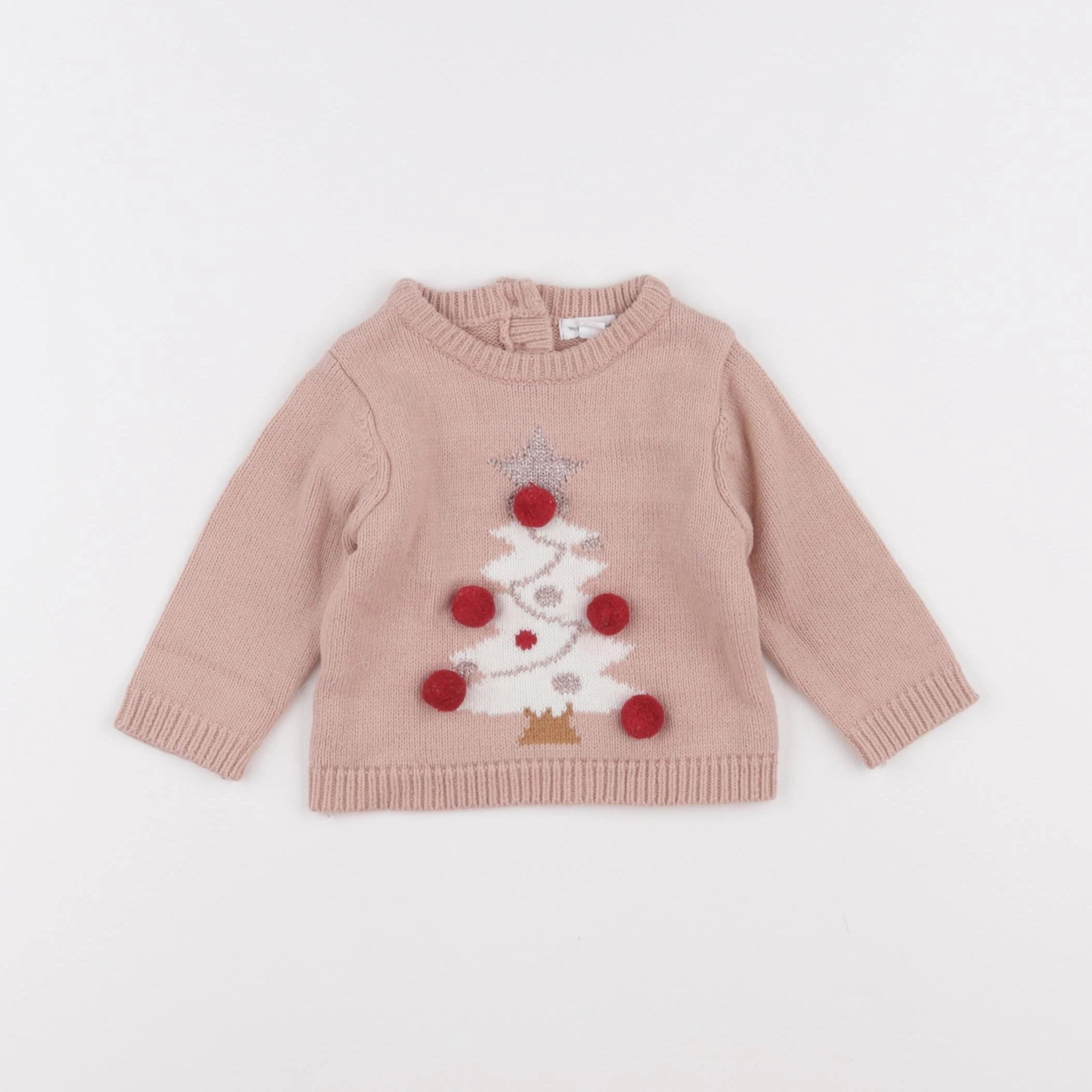 Vertbaudet - pull rose - 3 mois