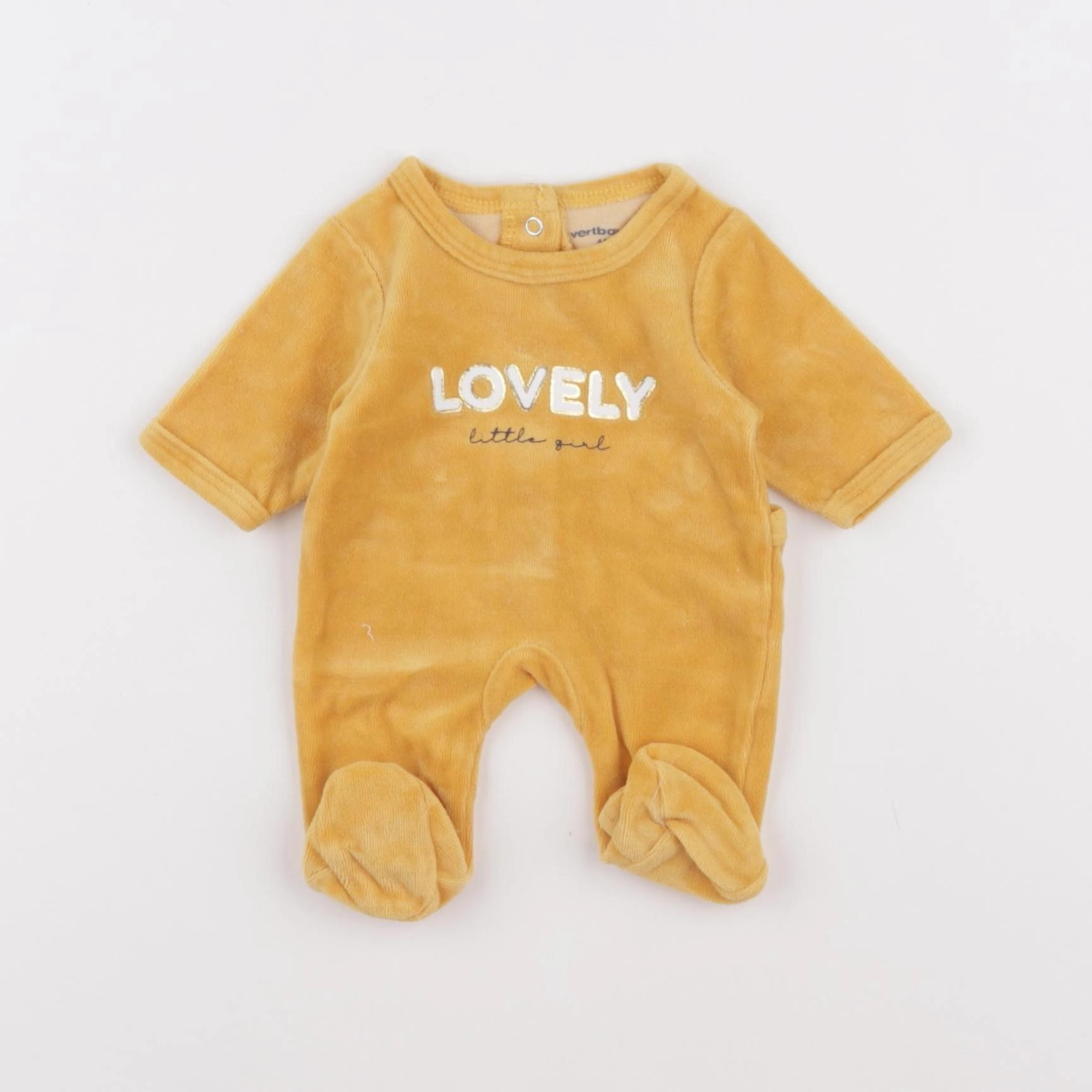 Vertbaudet - pyjama velours jaune - Prématuré