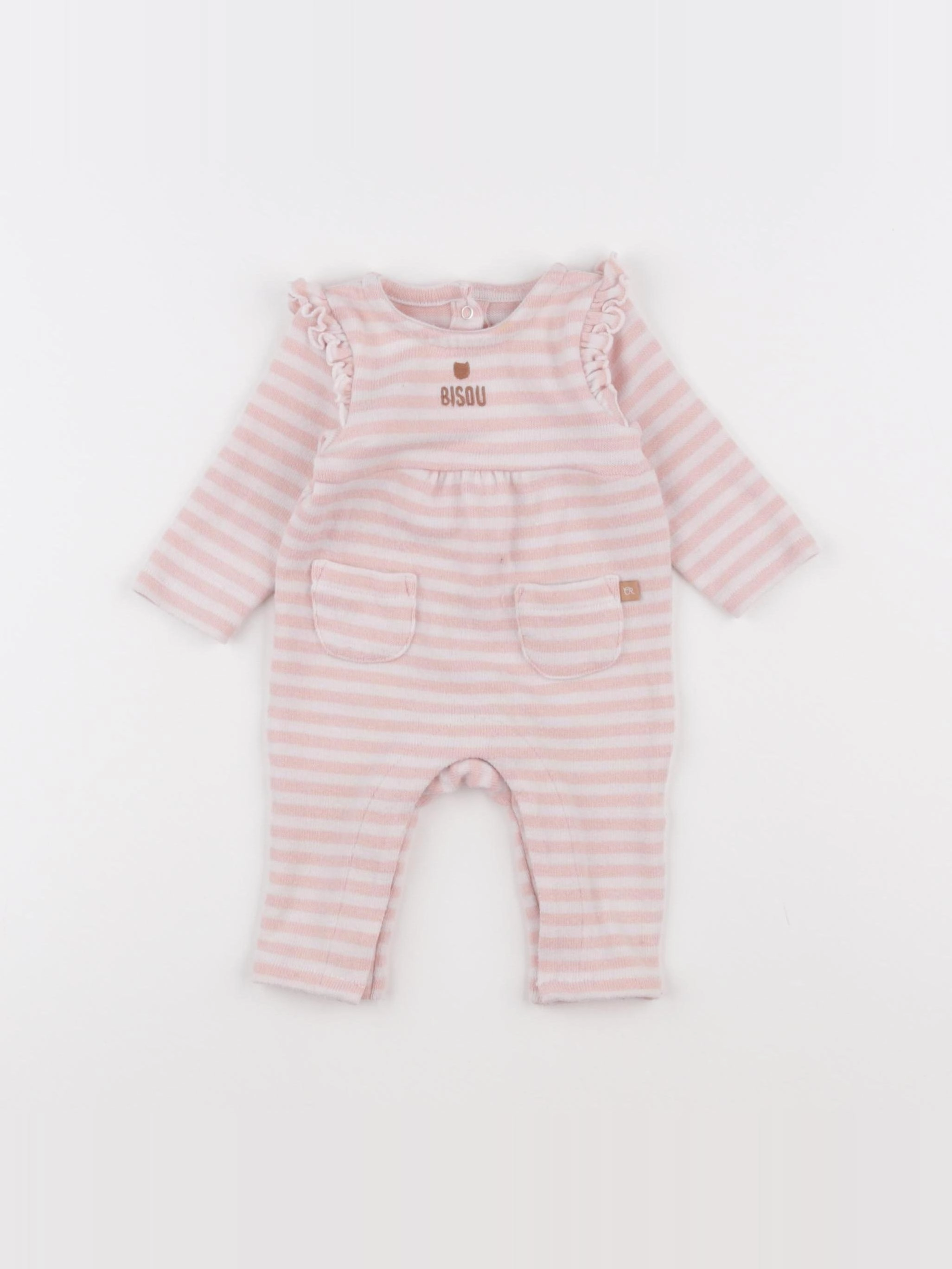 Cadet Rousselle - combinaison blanc, rose - 1 mois