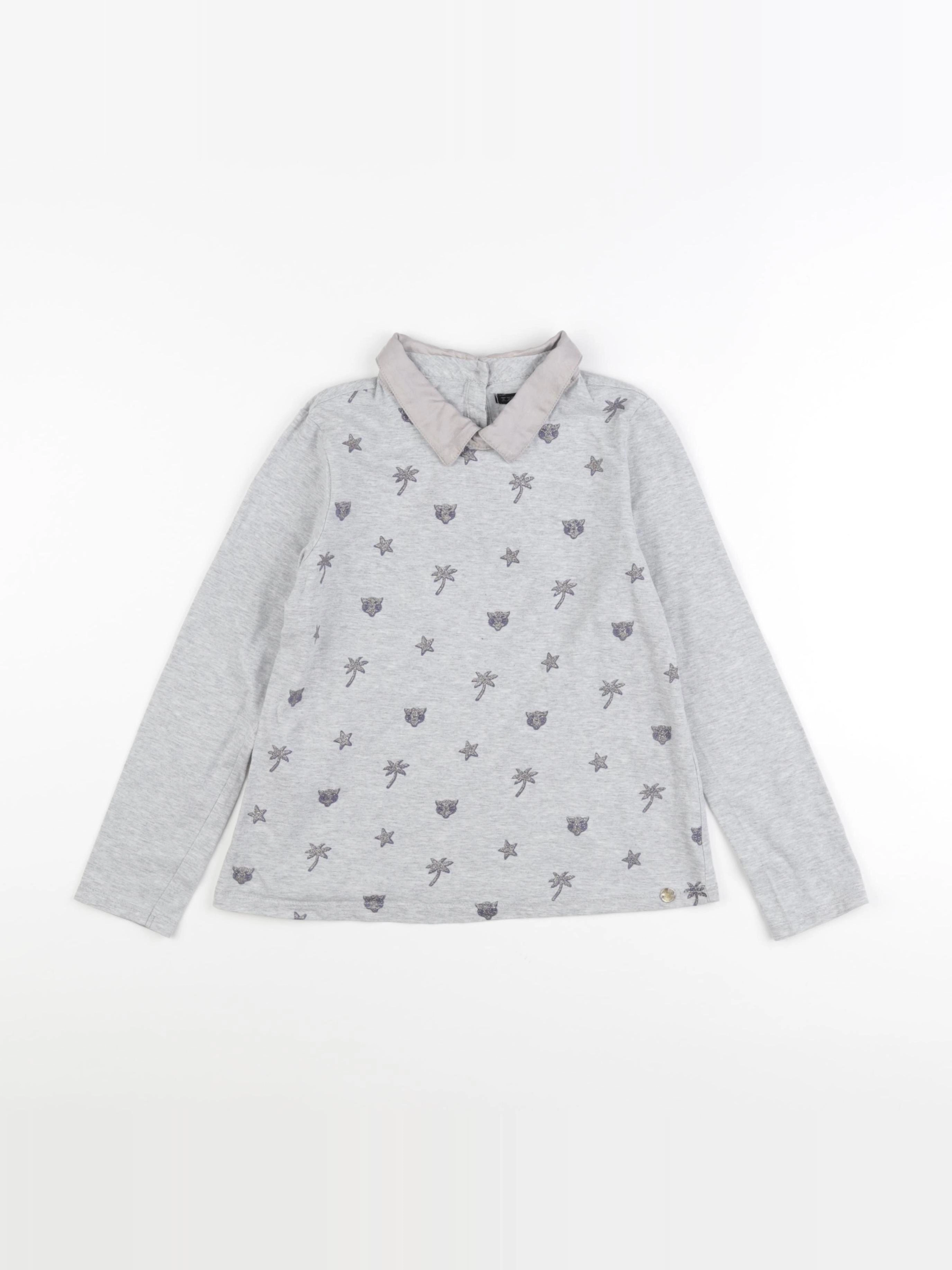 IKKS - tee-shirt gris - 8 ans