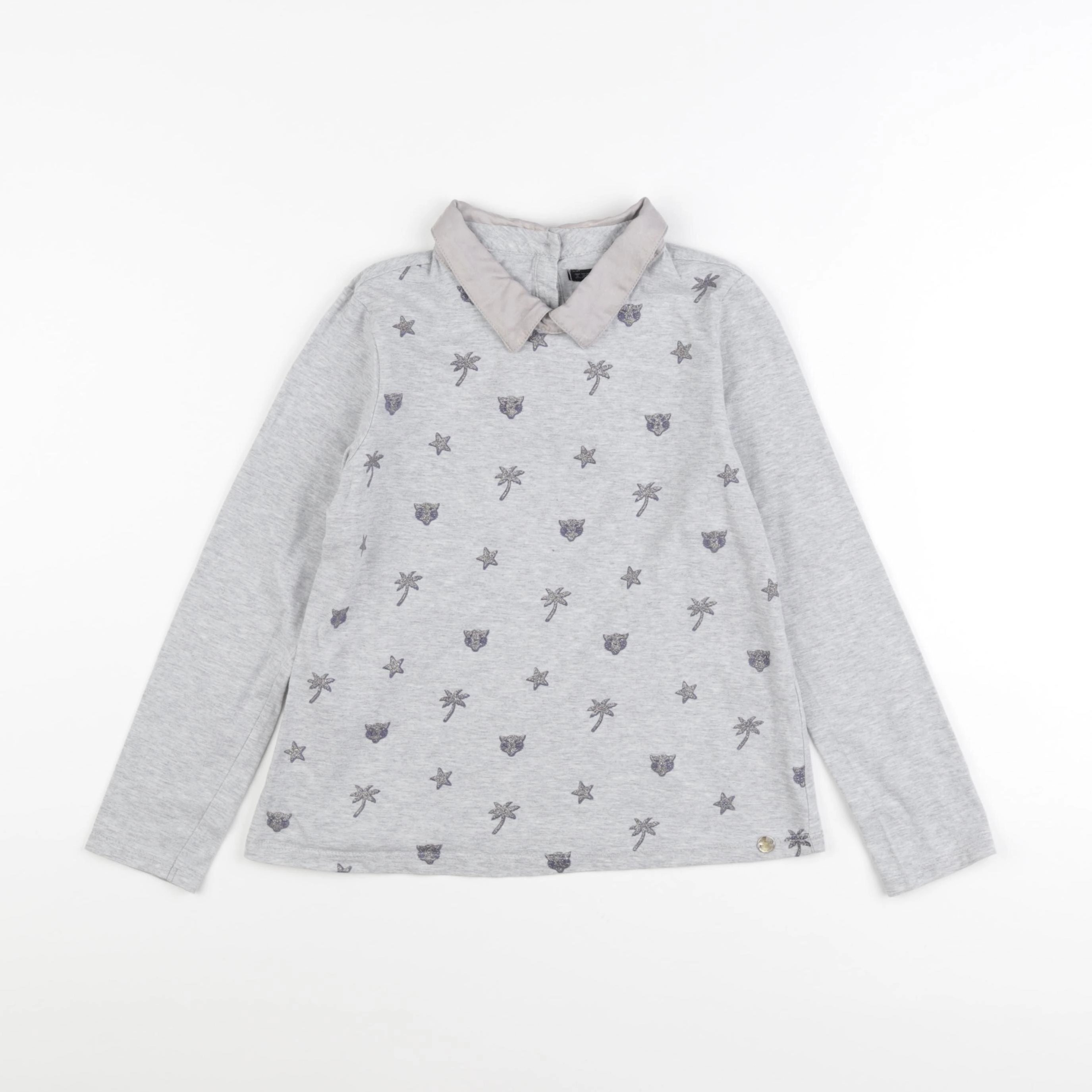 IKKS - tee-shirt gris - 8 ans