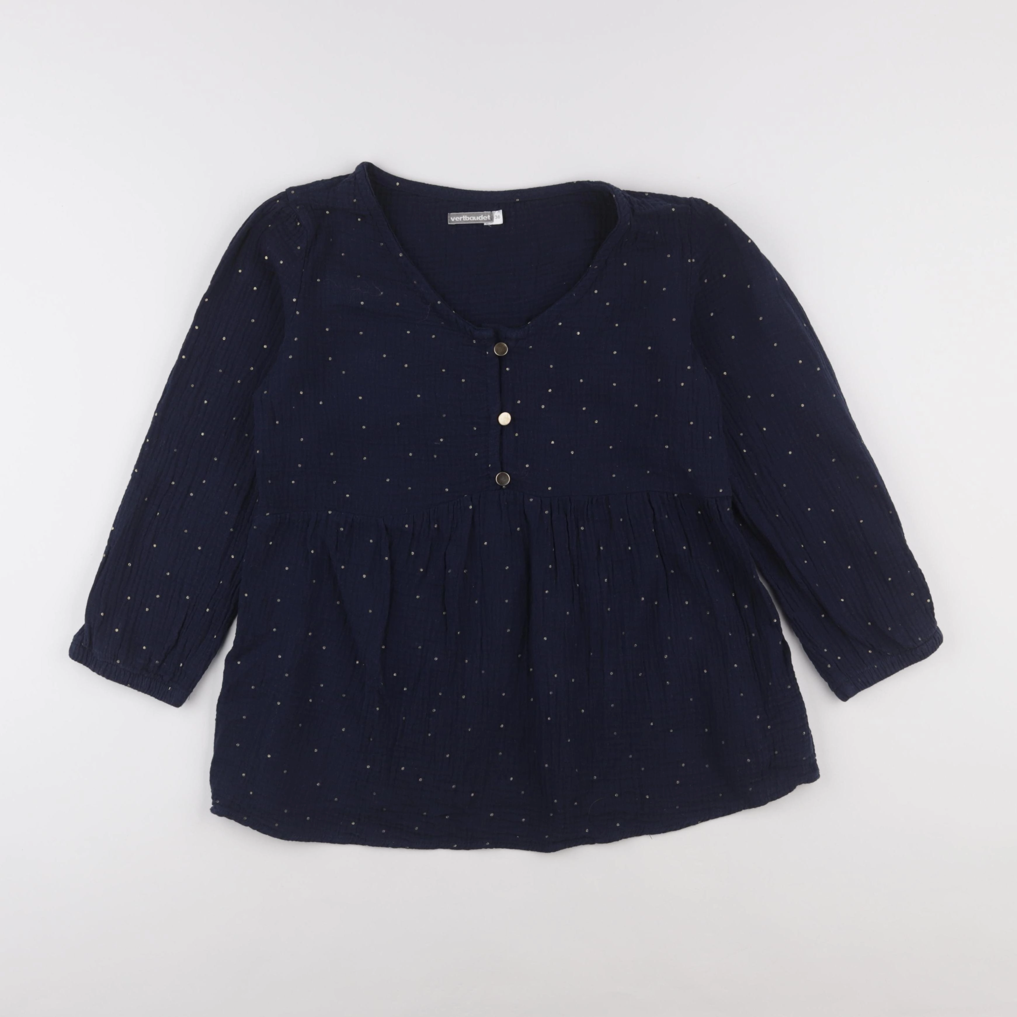 Vertbaudet - blouse grossesse bleu, or - 36
