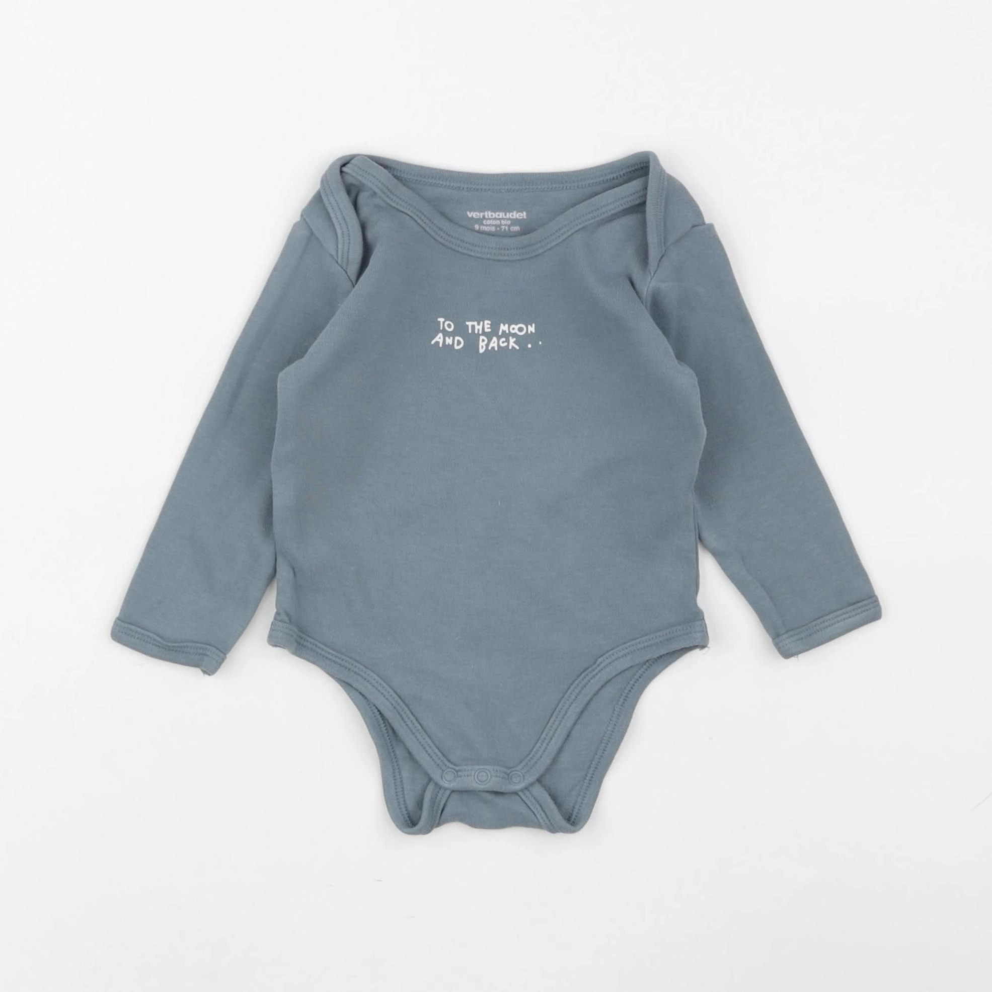 Vertbaudet - body bleu - 9 mois