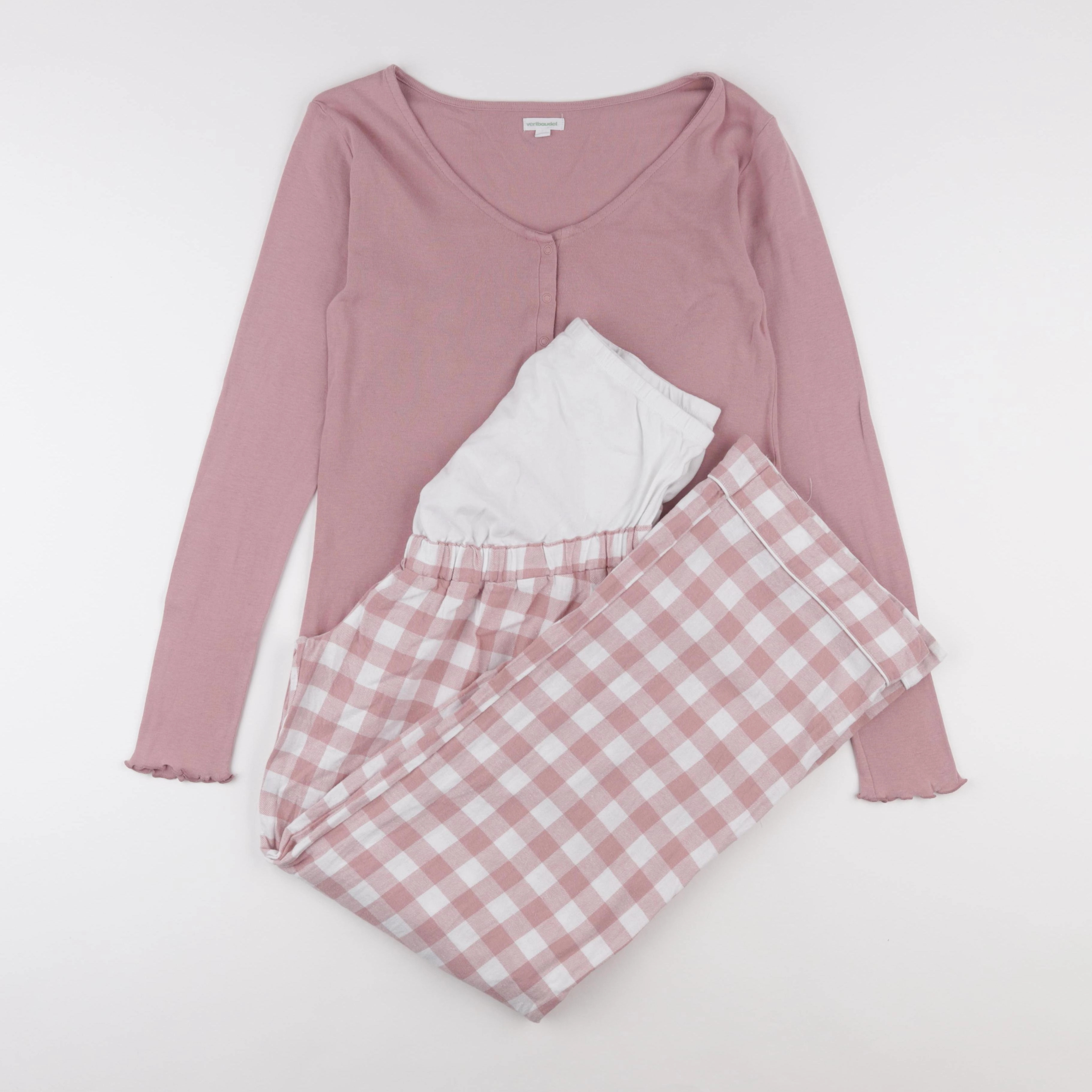 Vertbaudet - pyjama grossesse coton rose - 36