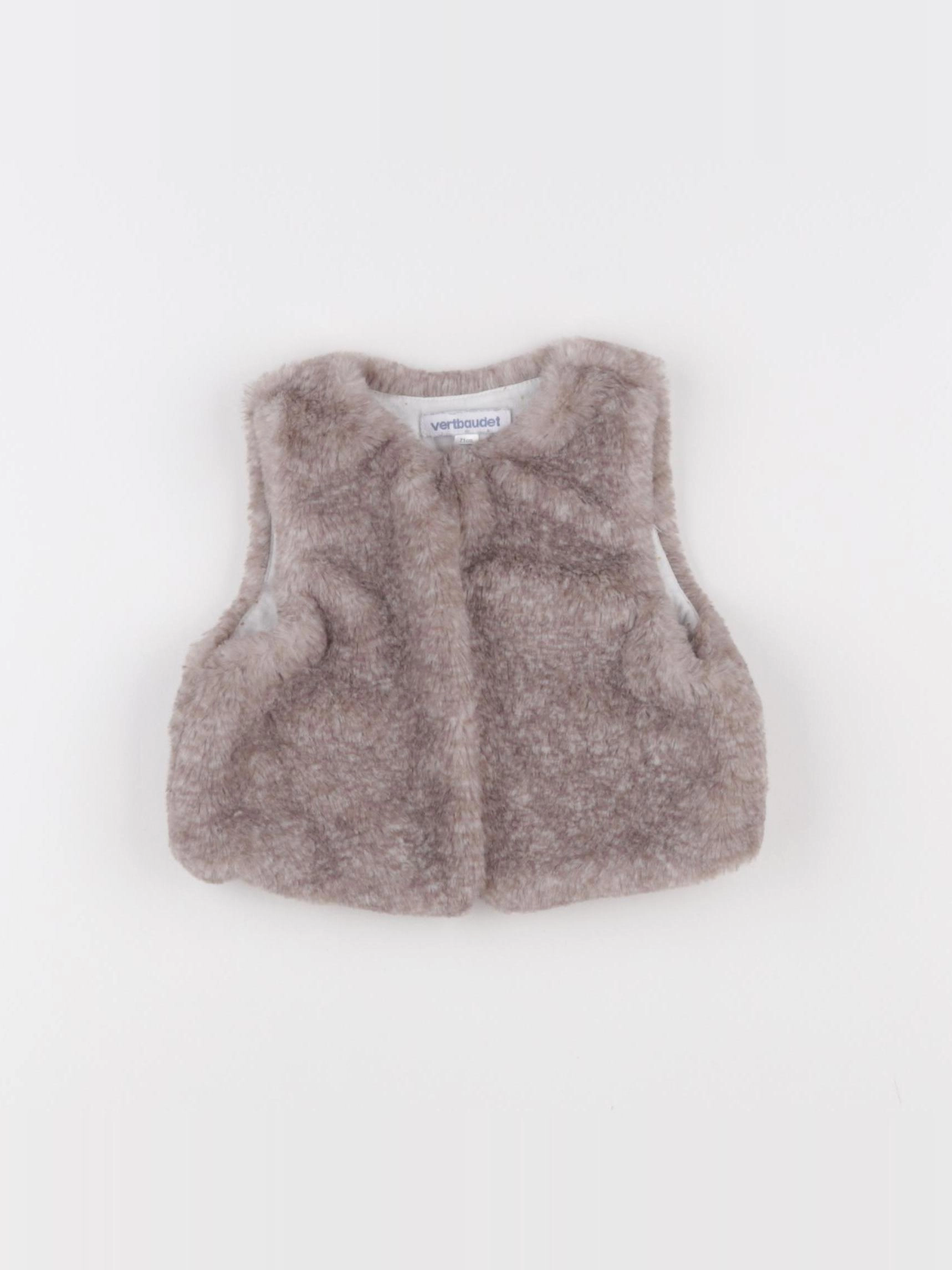 Vertbaudet - gilet marron - 9 mois