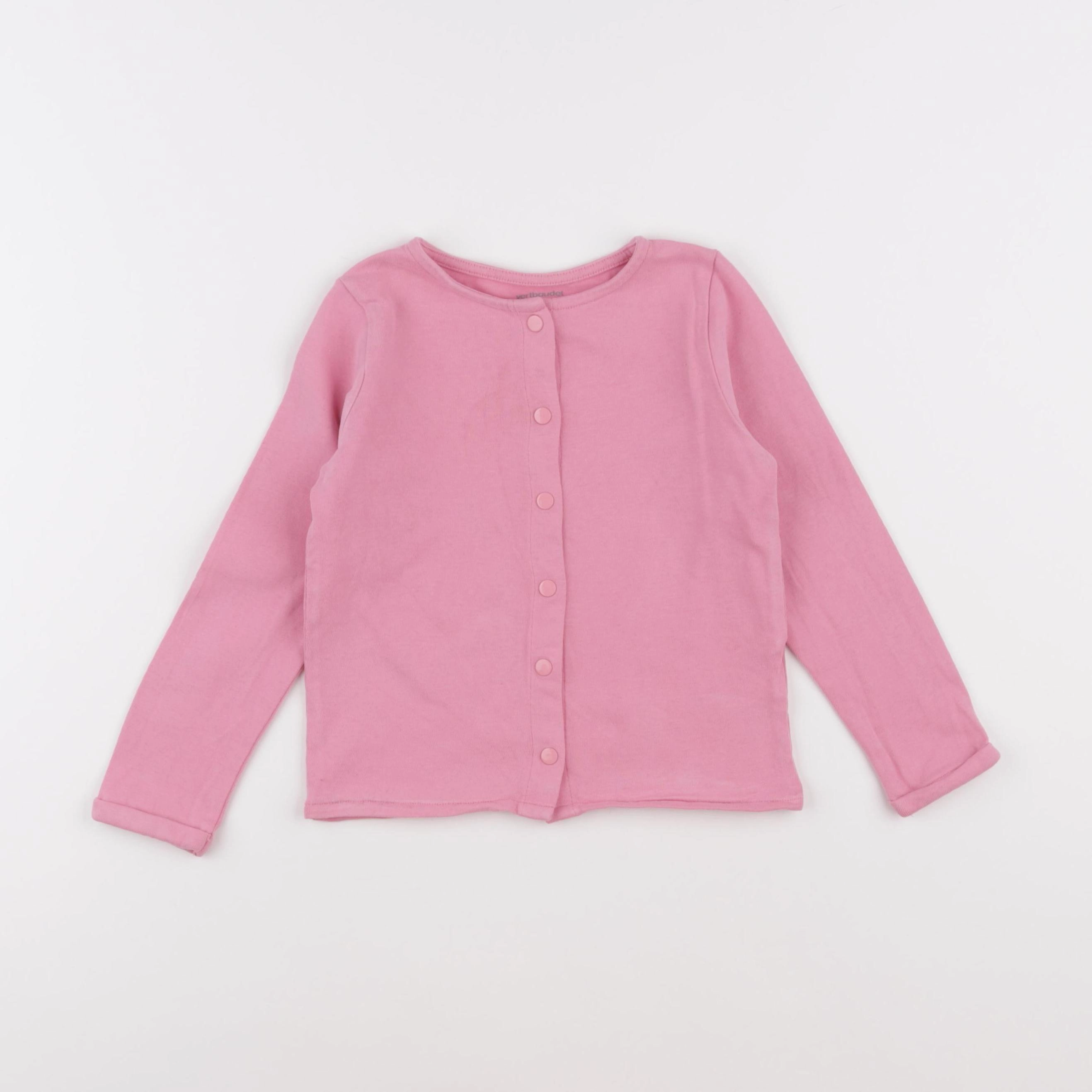 Vertbaudet - gilet rose - 4 ans