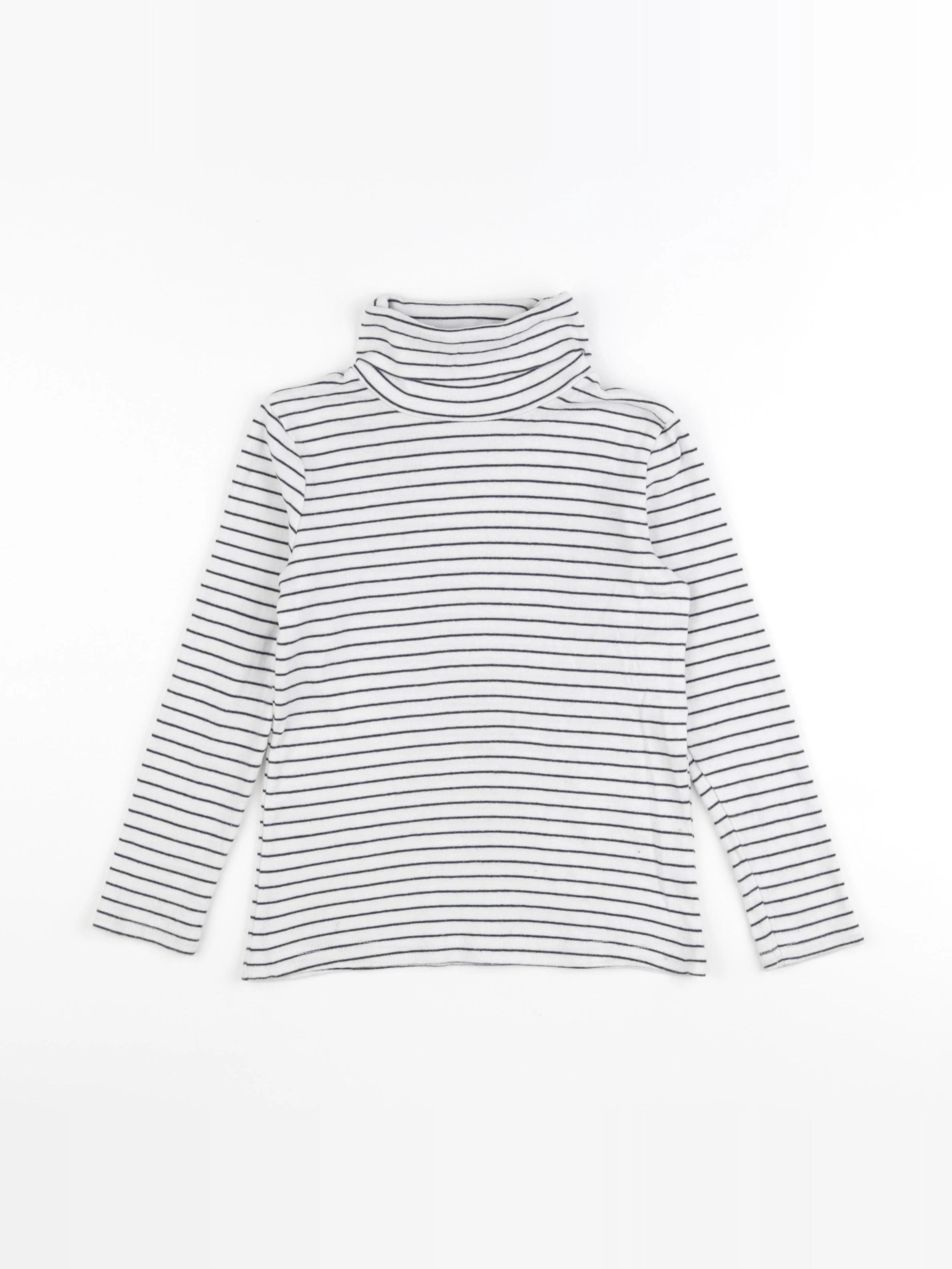 La Redoute - sous-pull blanc, bleu - 6 ans