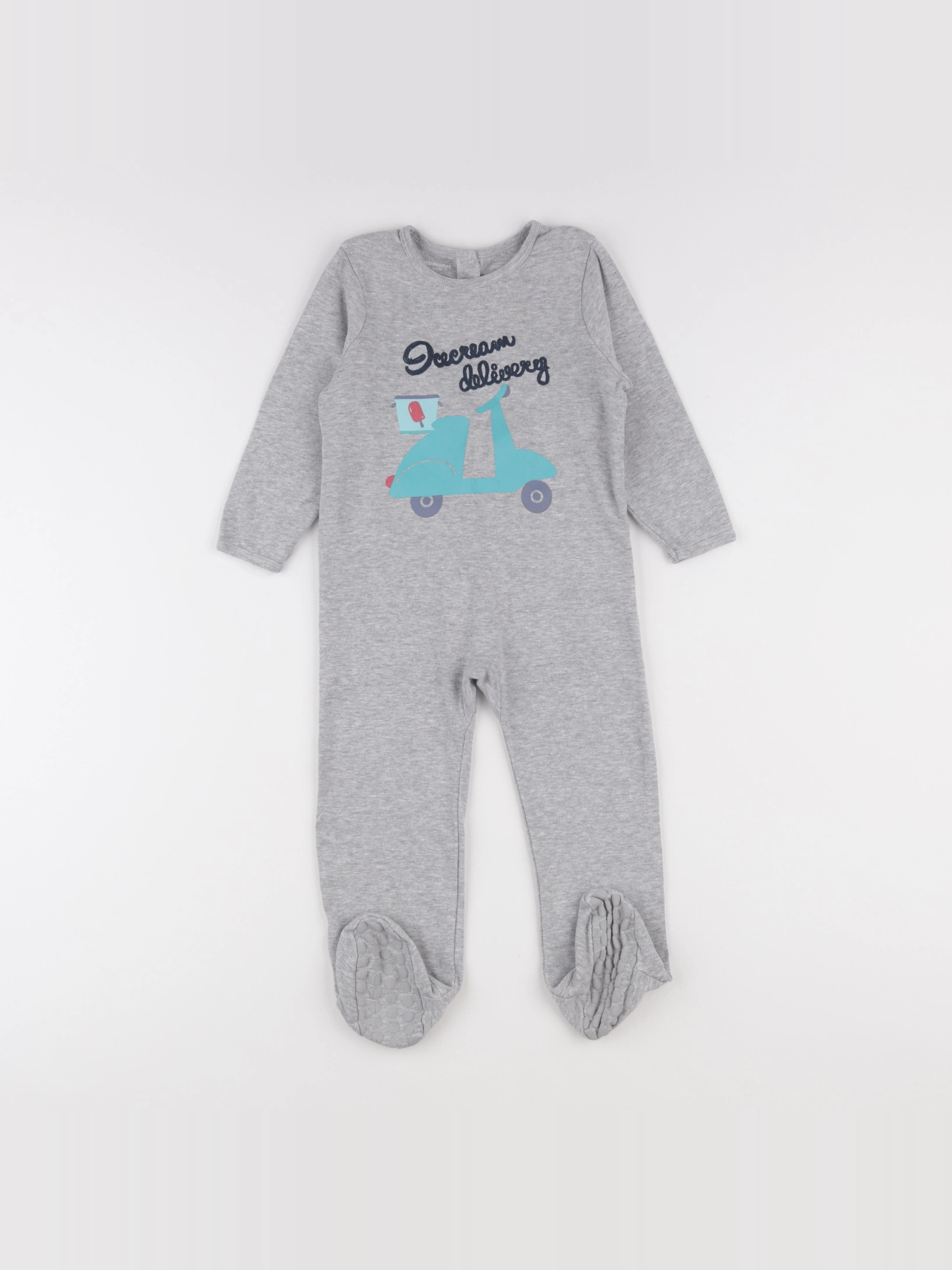 Vertbaudet - pyjama coton gris - 2 ans