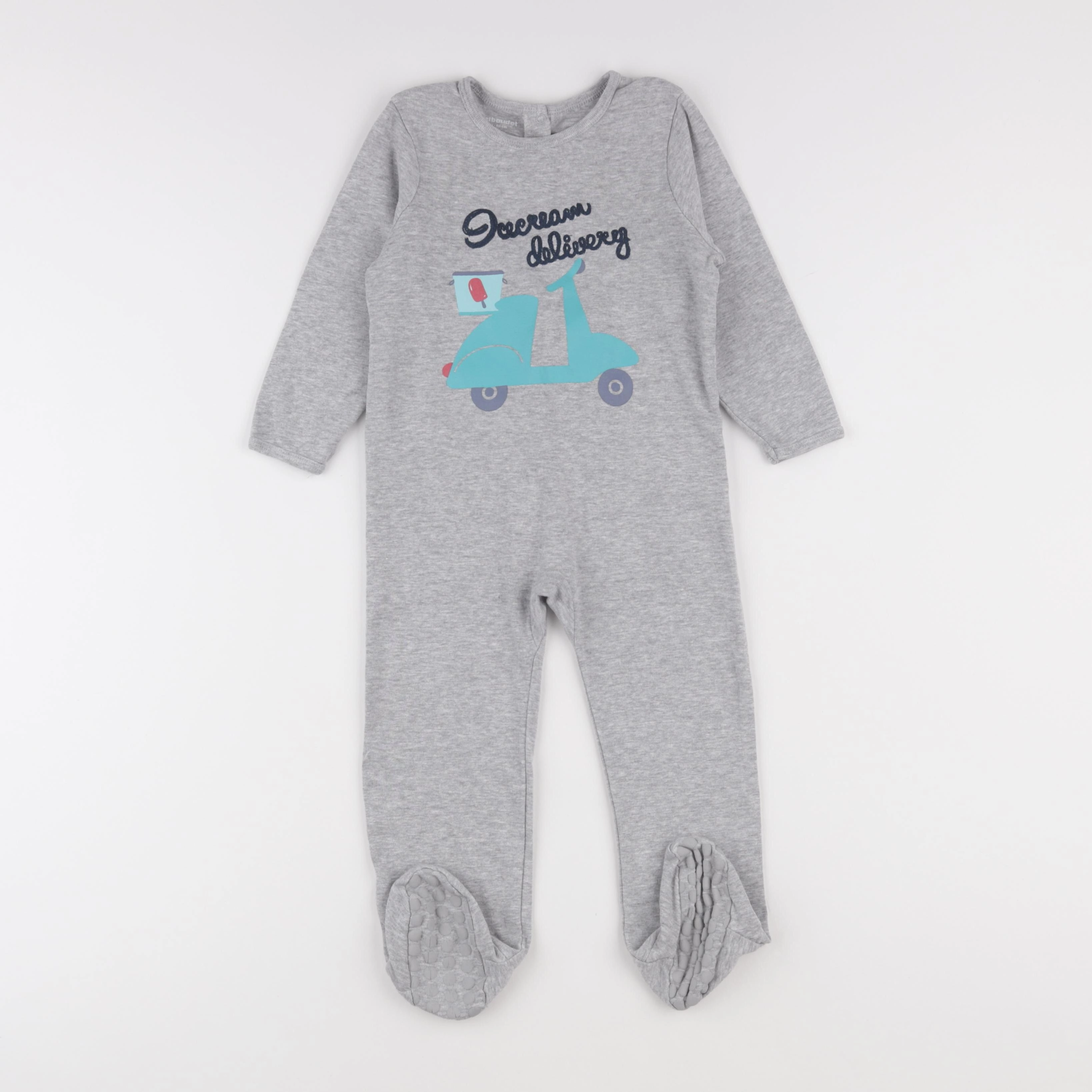 Vertbaudet - pyjama coton gris - 2 ans