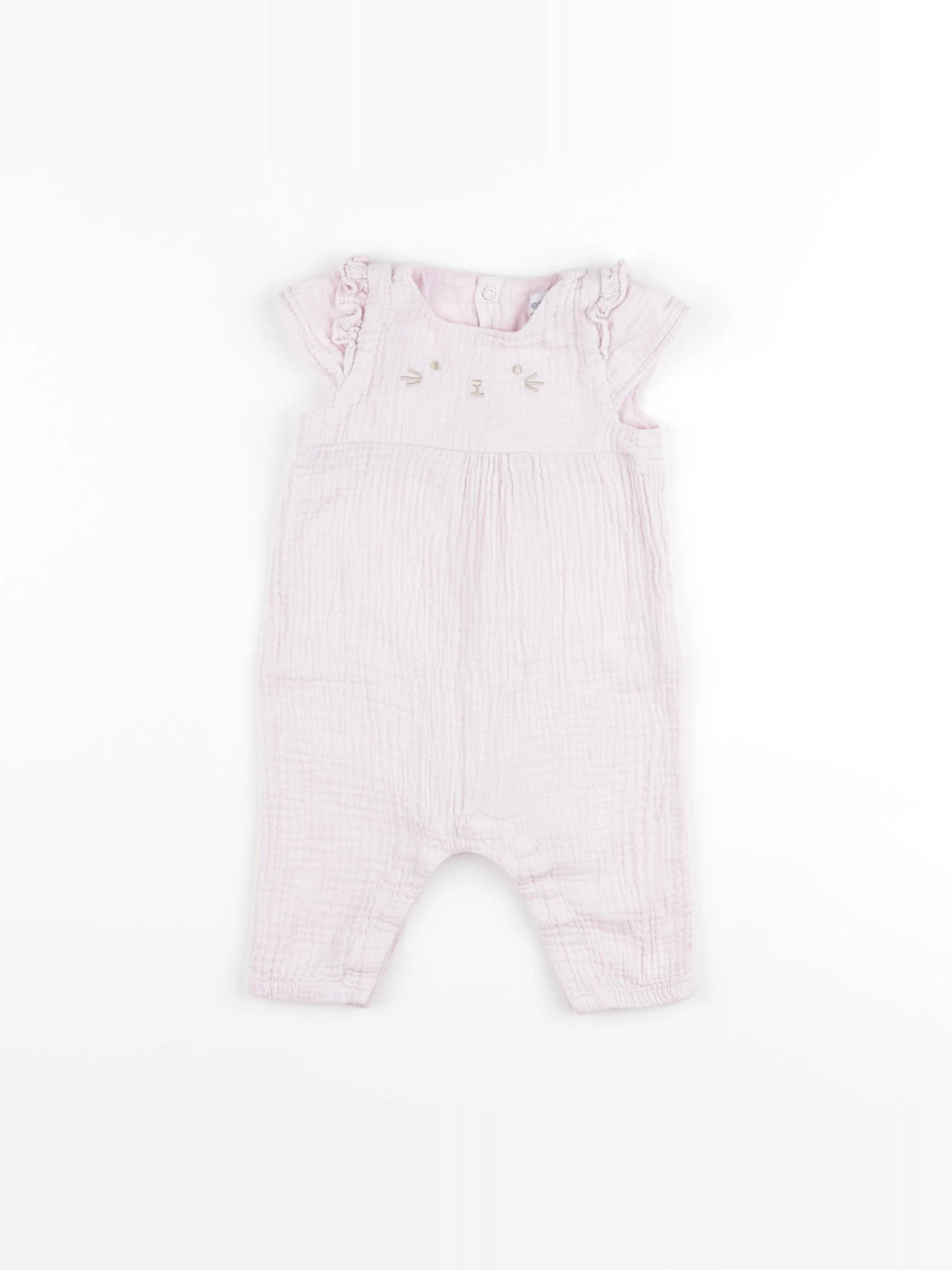 Vertbaudet - combinaison rose - 3 mois