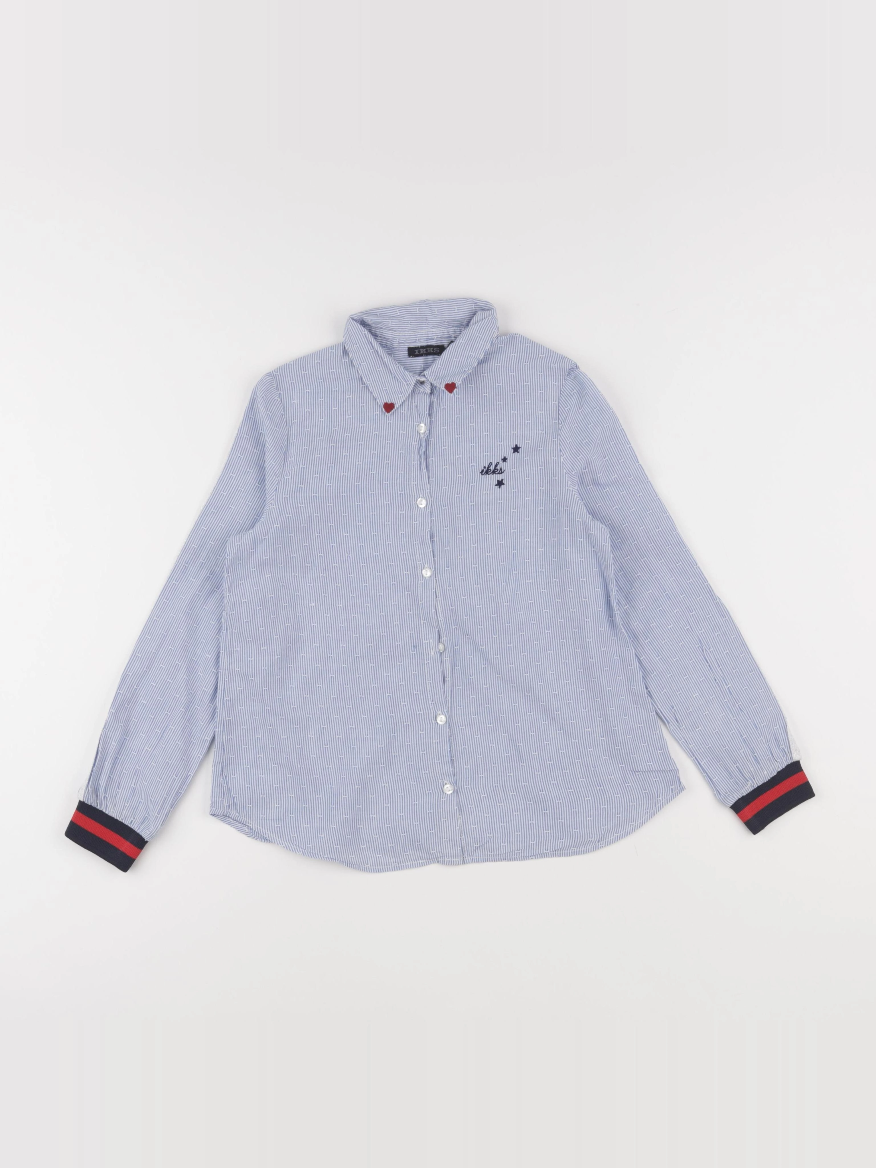 IKKS - blouse bleu, argent - 8 ans