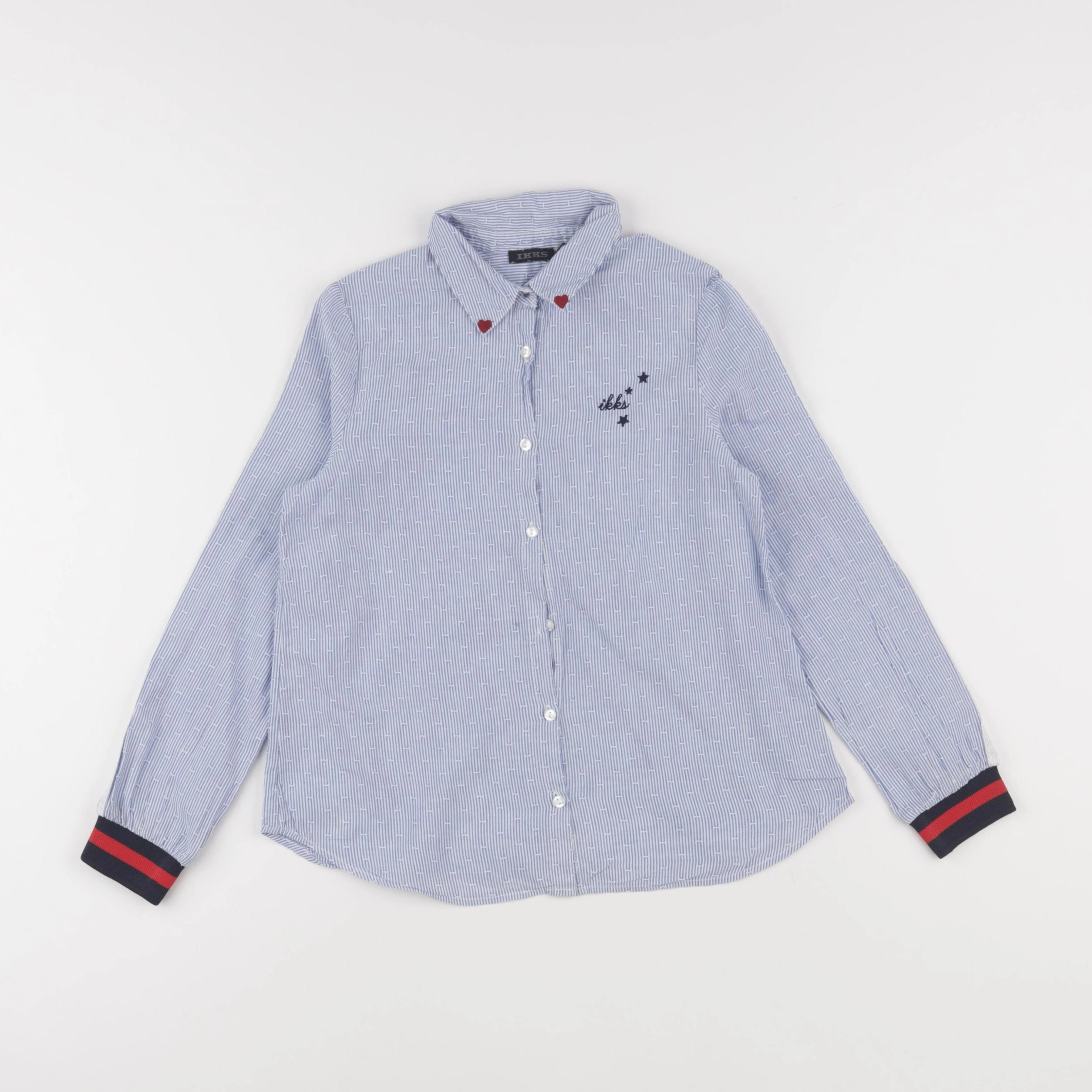IKKS - blouse bleu, argent - 8 ans