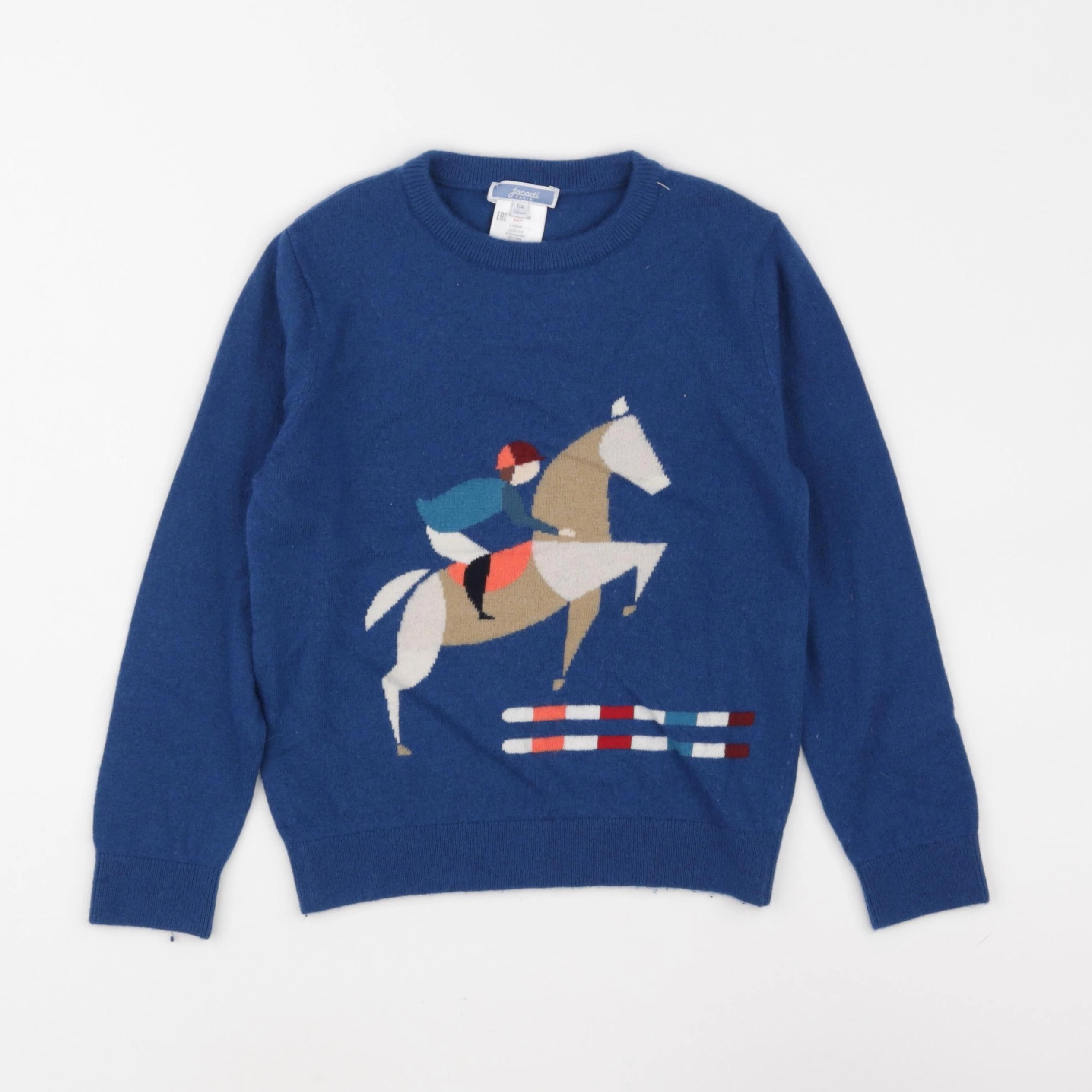 Jacadi - pull bleu - 6 ans