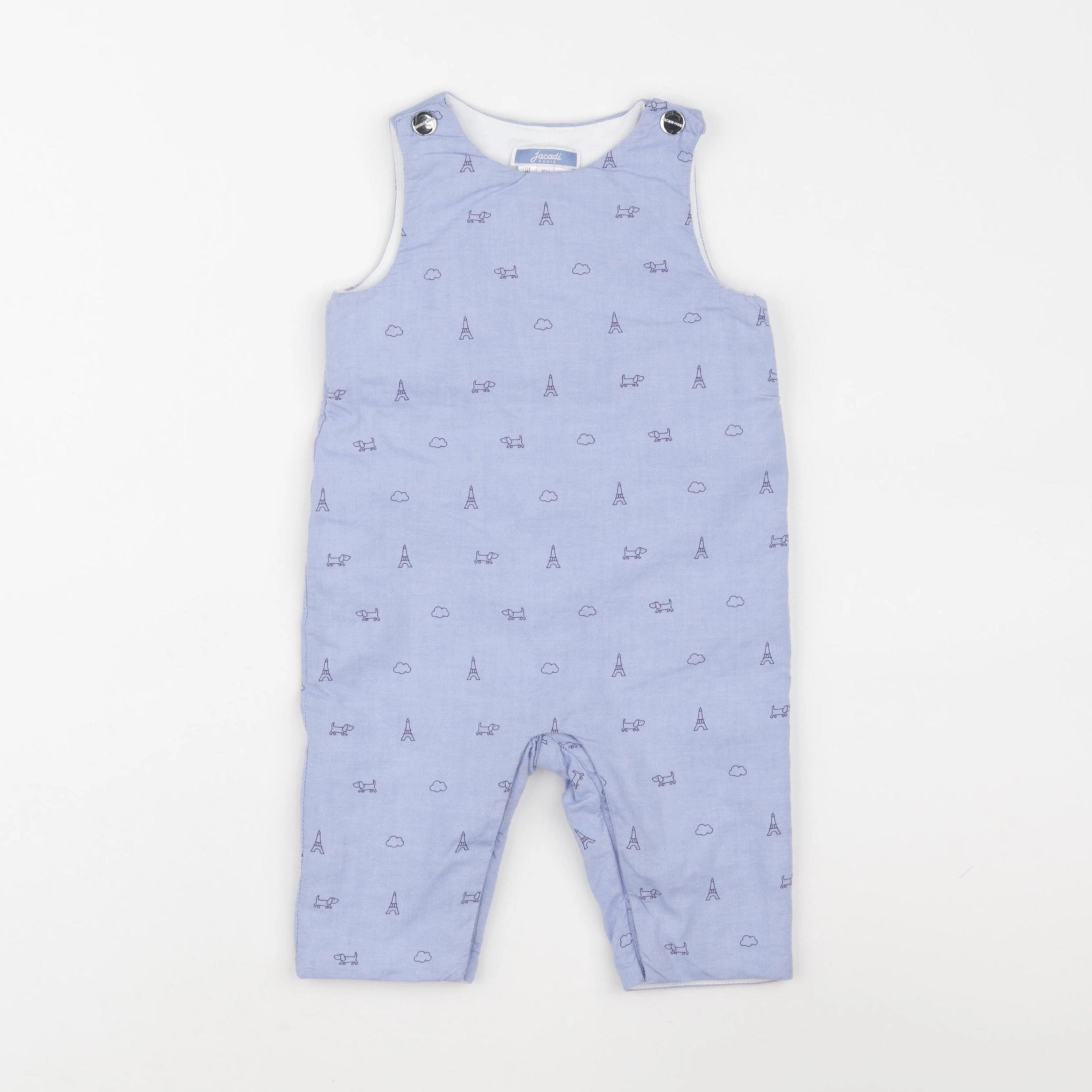 Jacadi - combinaison doublé bleu - 6 mois