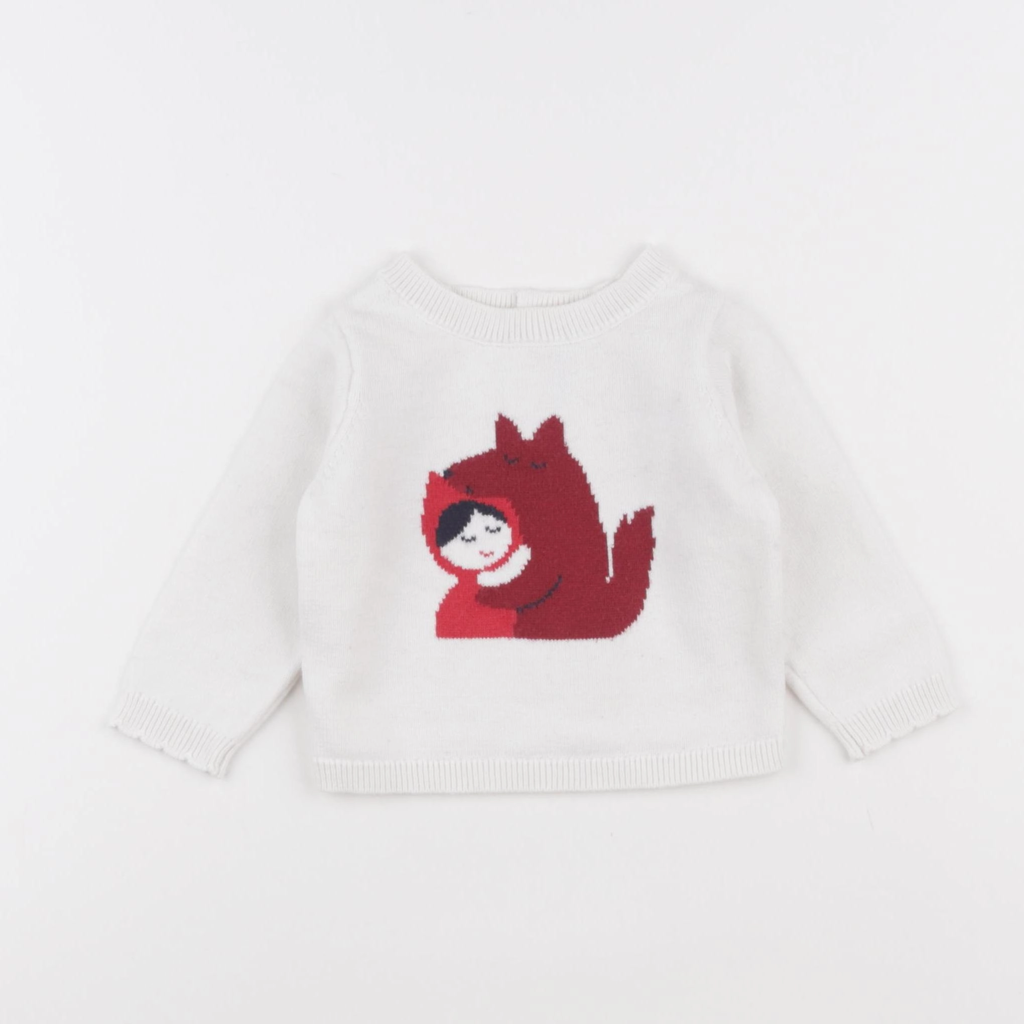 Jacadi - pull blanc - 12 mois