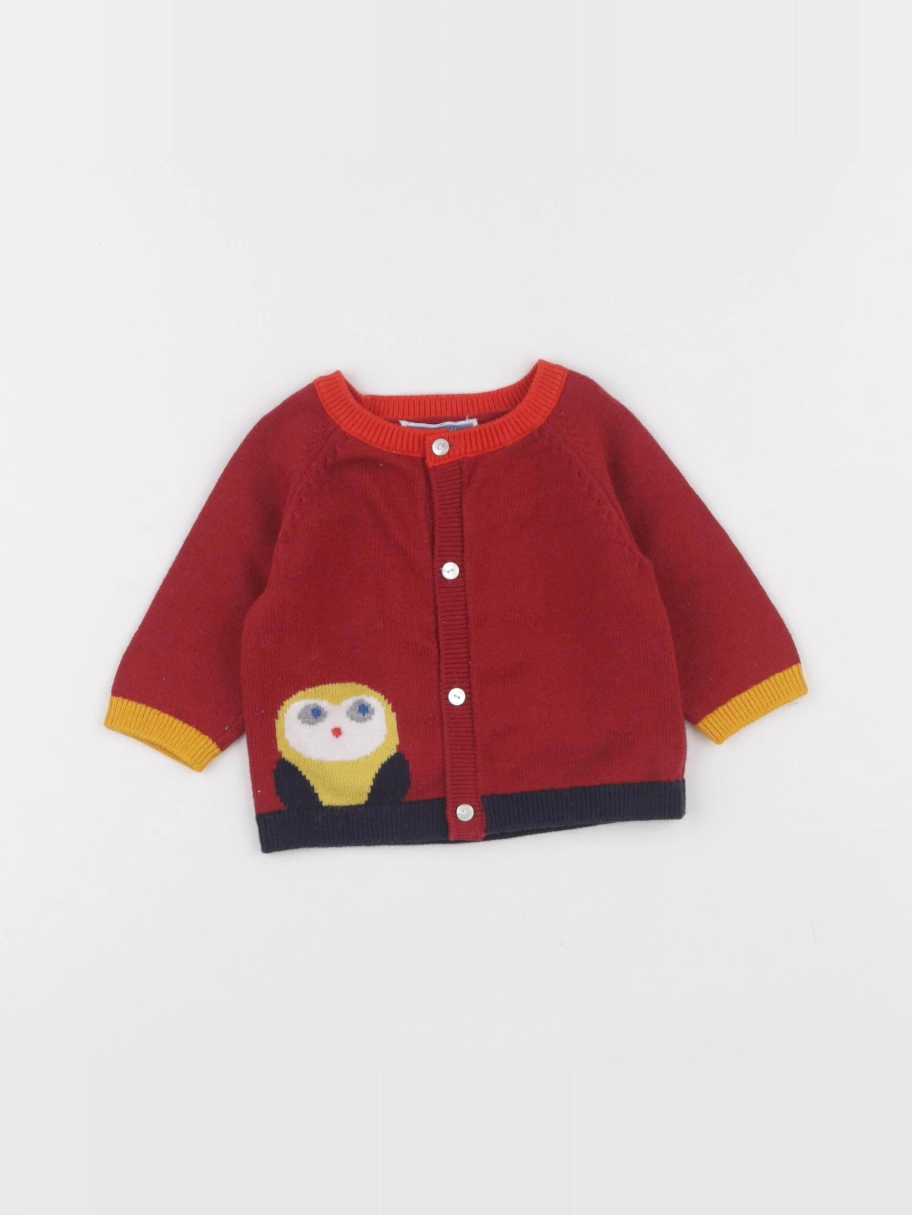 Jacadi - gilet rouge - 3 mois