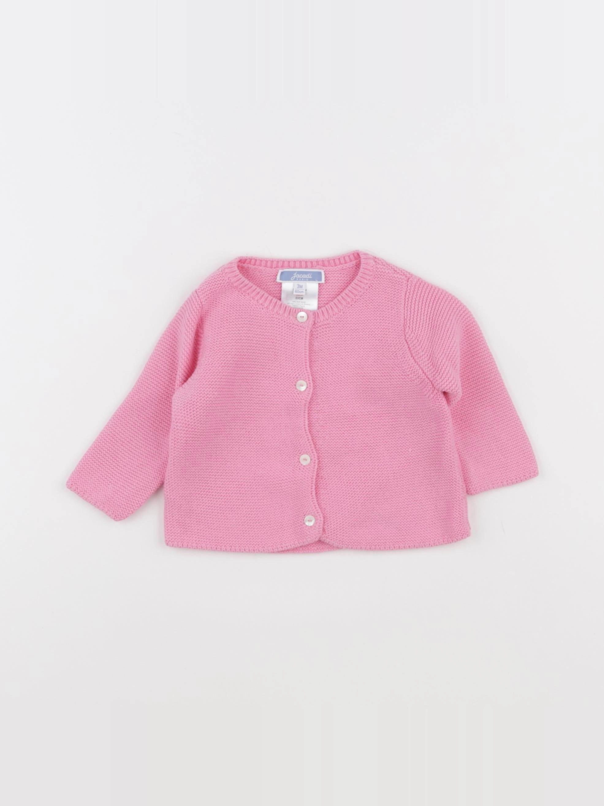 Jacadi - gilet rose - 3 mois