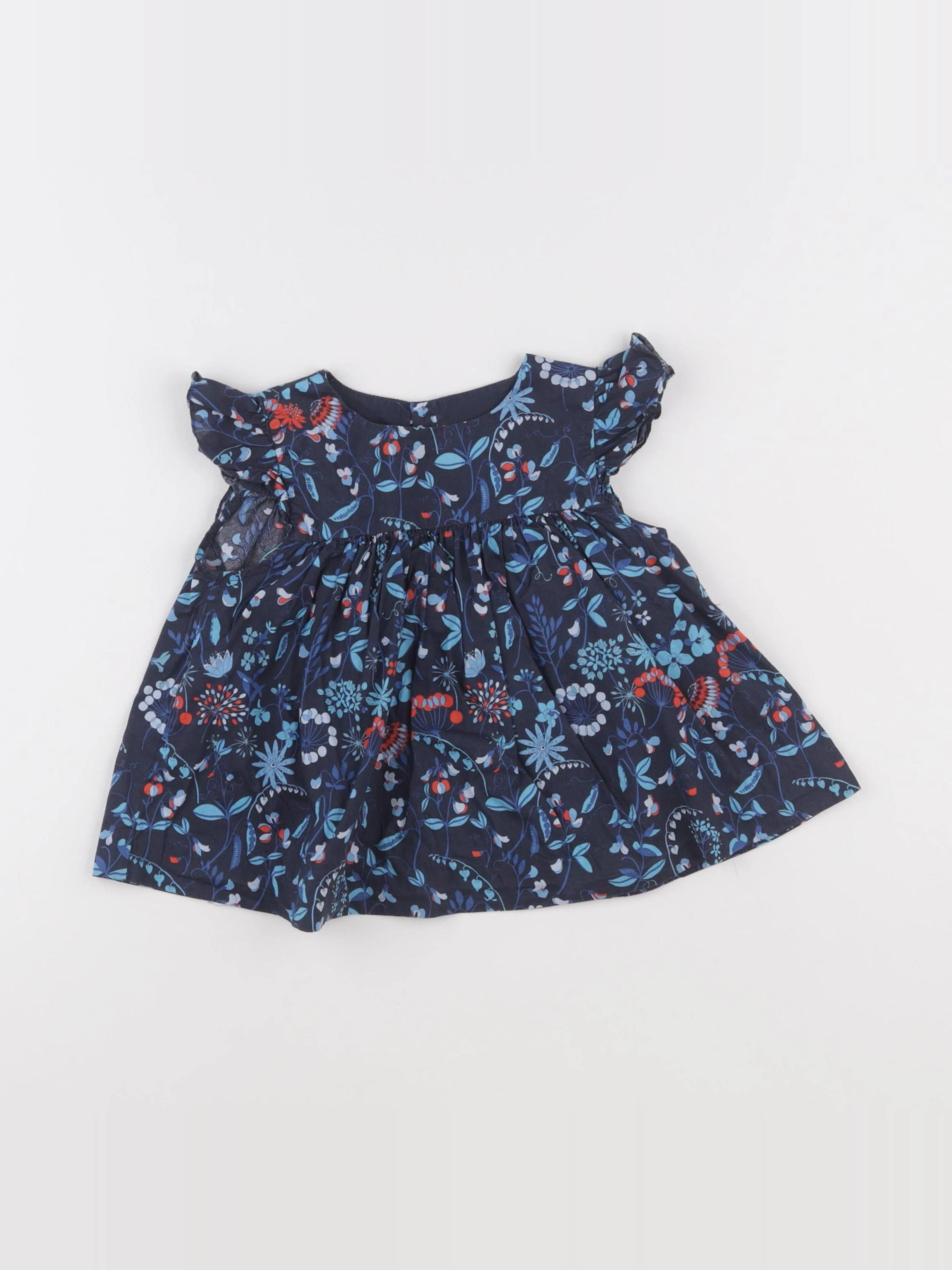 Jacadi - blouse liberty bleu - 24 mois