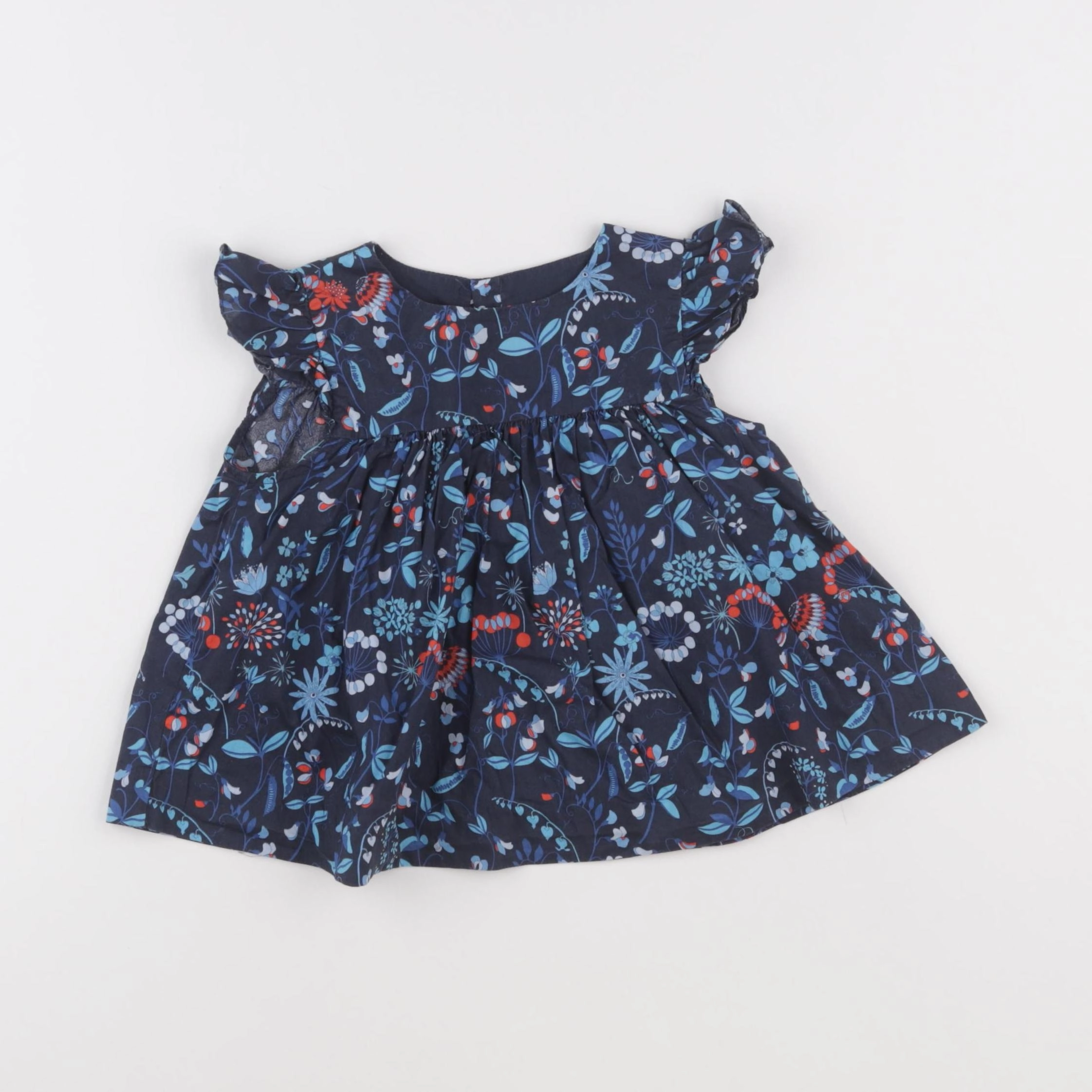 Jacadi - blouse liberty bleu - 24 mois