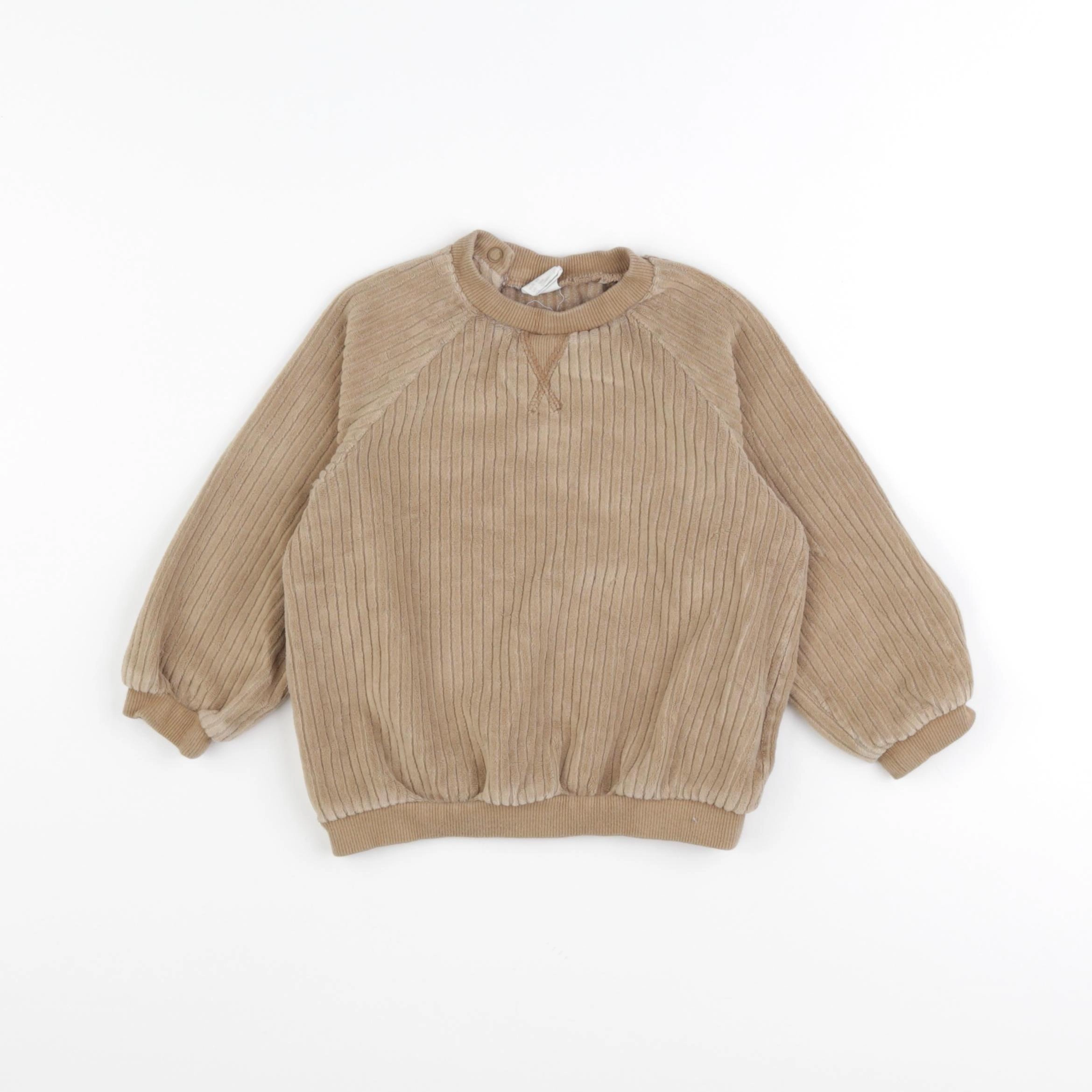 H&M - pull marron - 12/18 mois