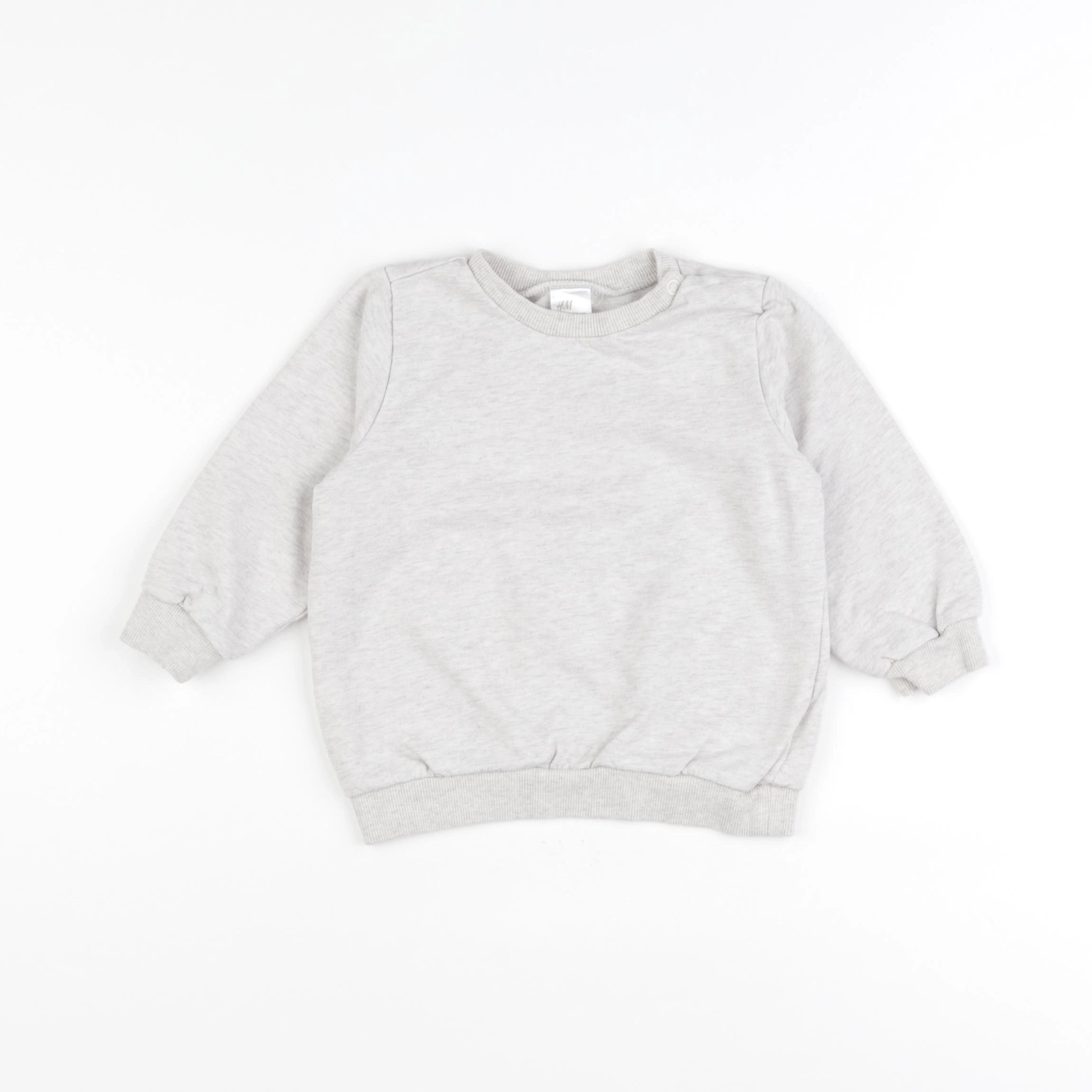 H&M - sweat gris - 12/18 mois