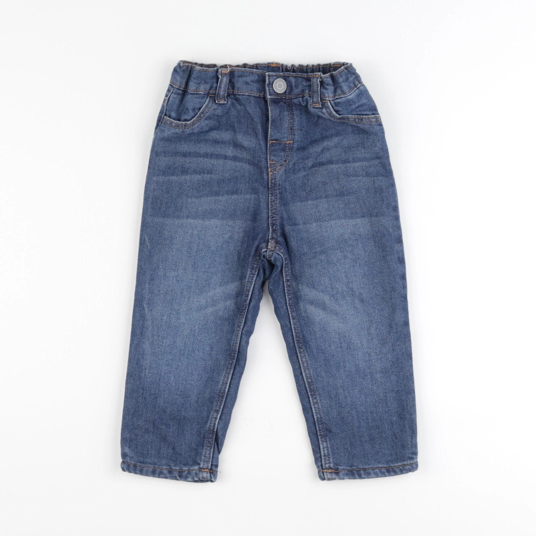 H&M - jean doublé bleu - 12/18 mois