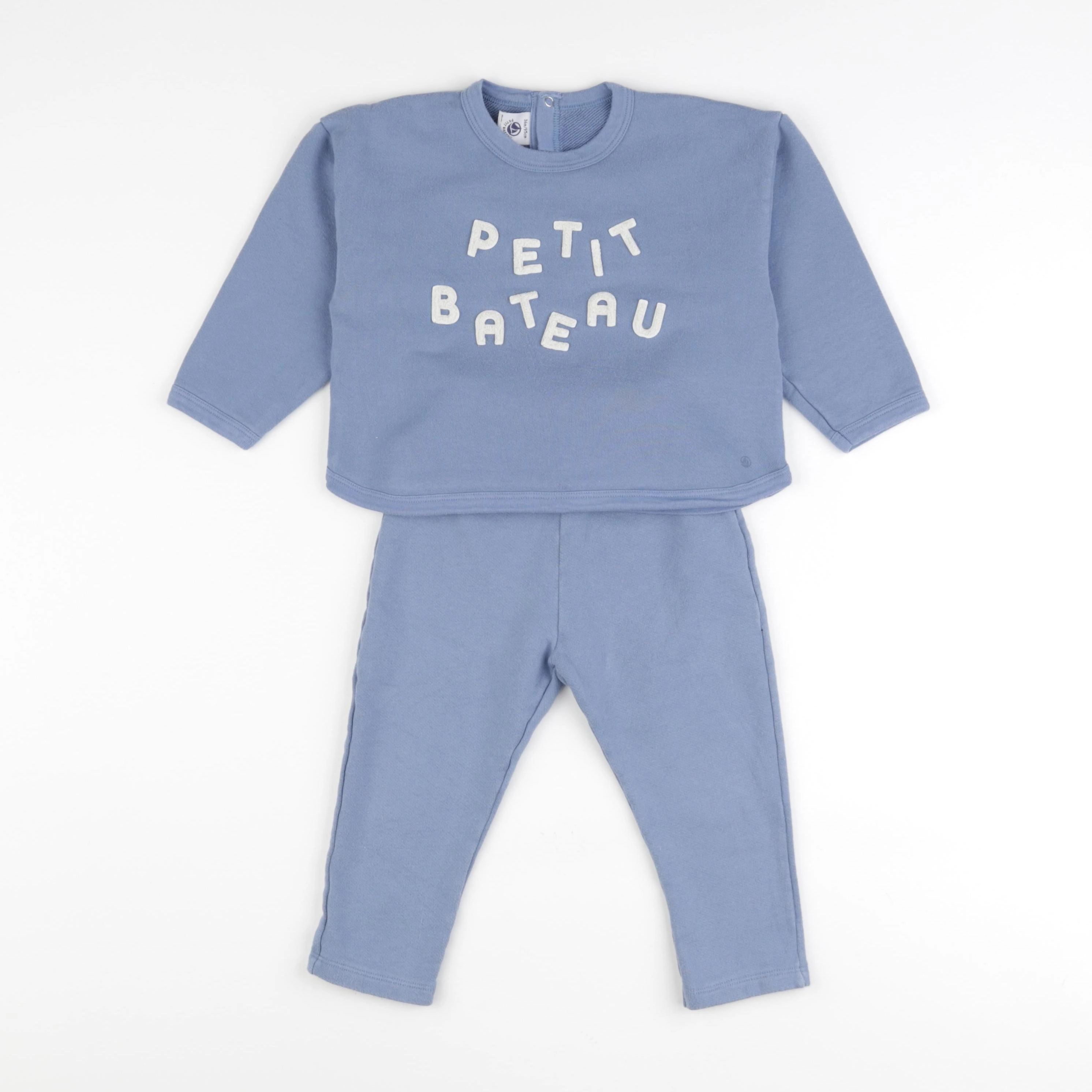 Petit Bateau - ensemble bleu - 36 mois