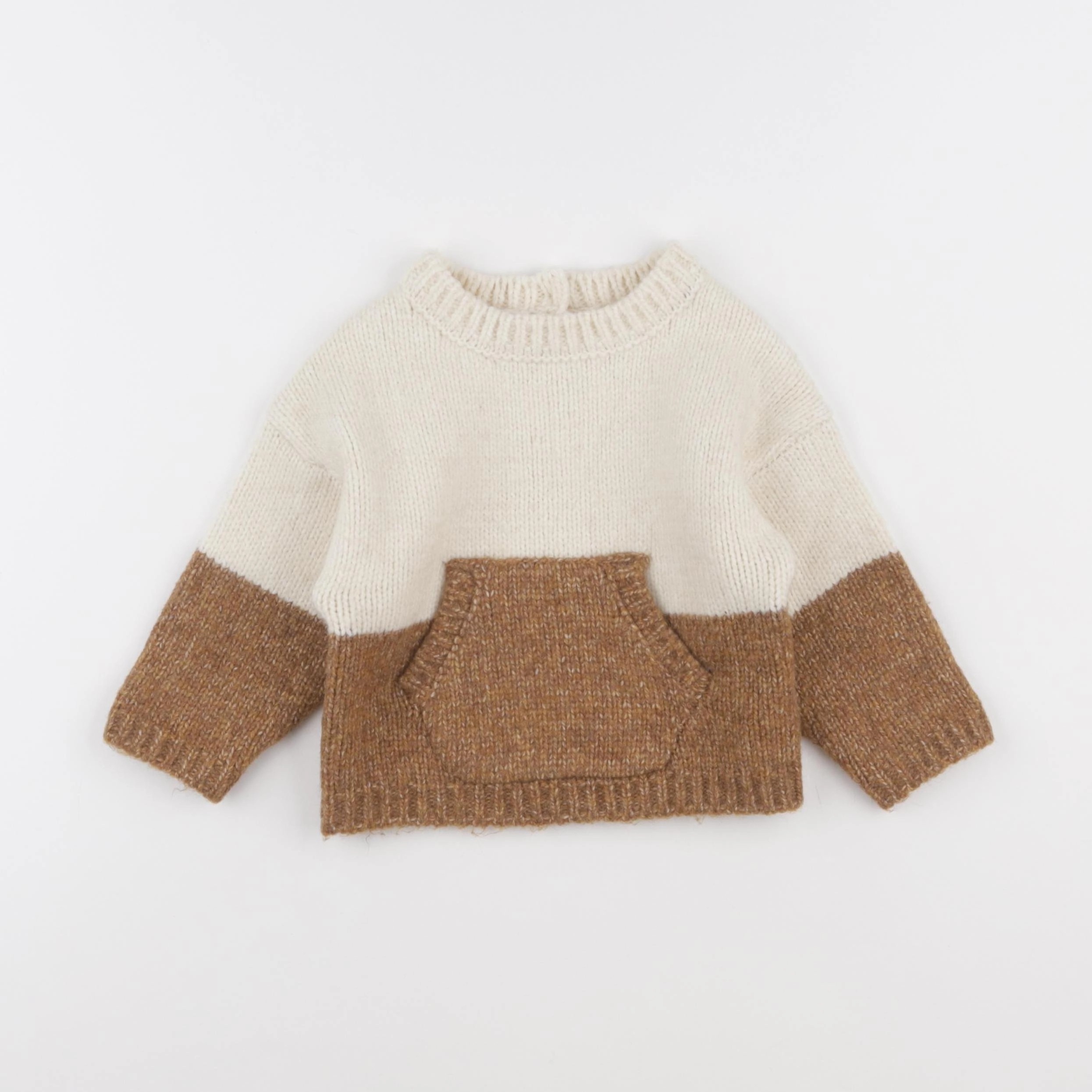 Vertbaudet - pull beige - 18 mois