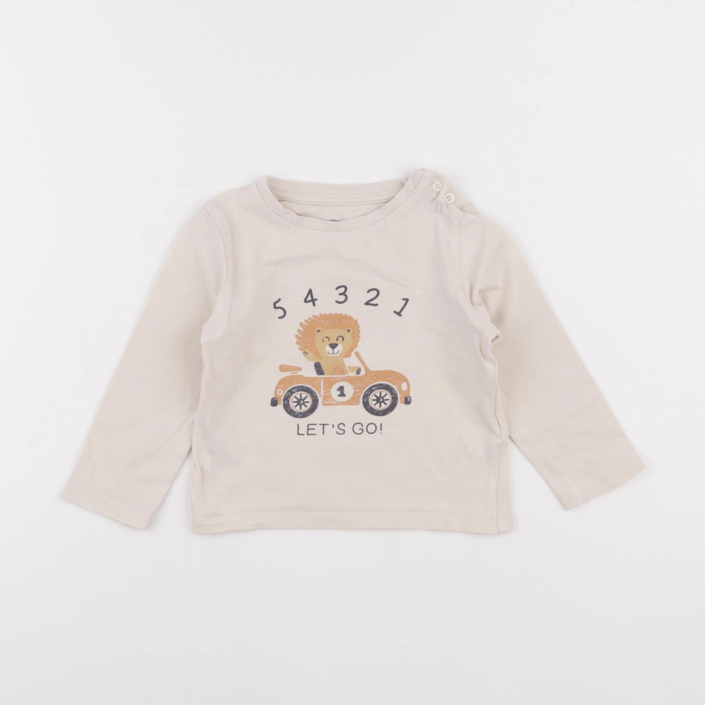 Vertbaudet - tee-shirt beige - 18 mois
