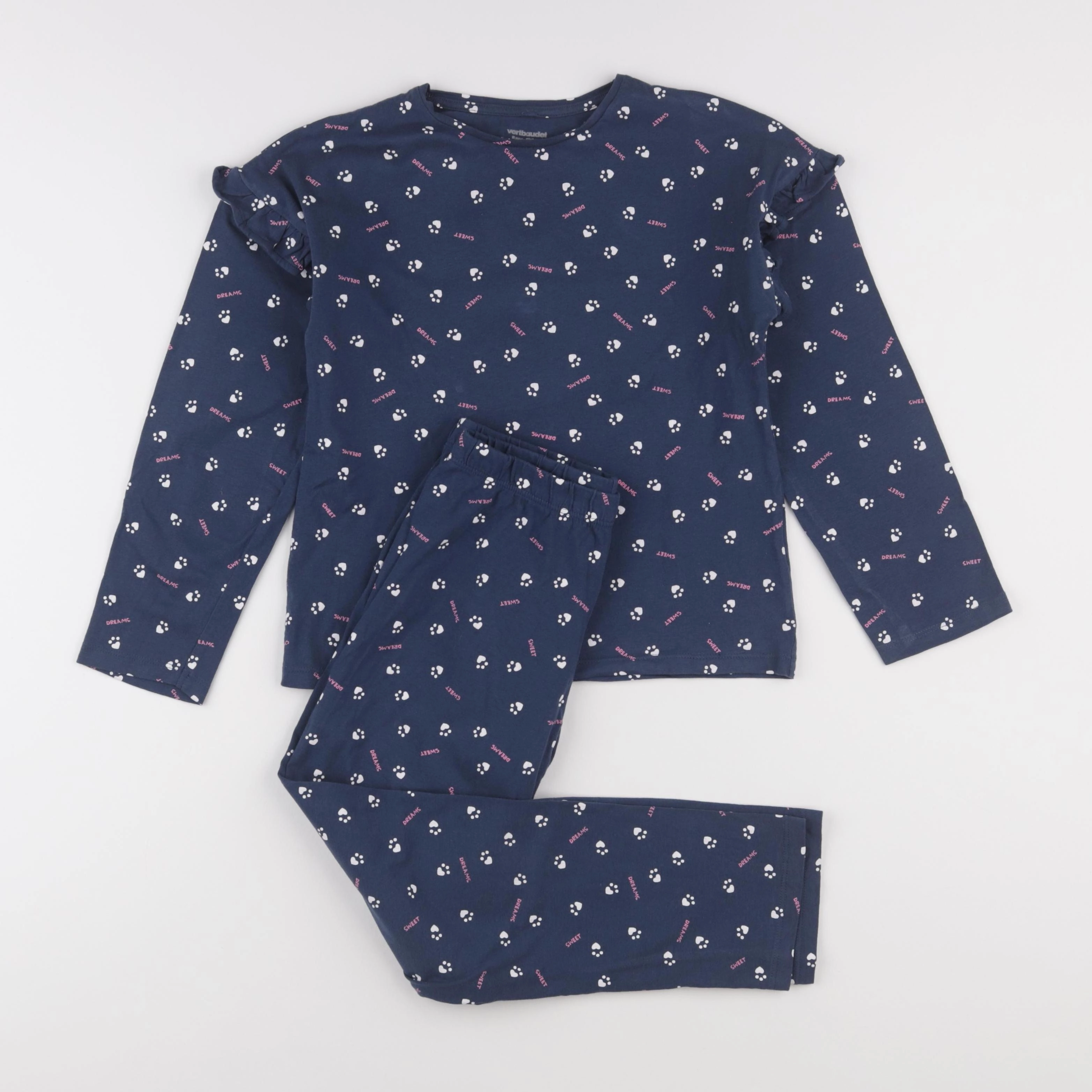 Vertbaudet - pyjama coton bleu - 8 ans