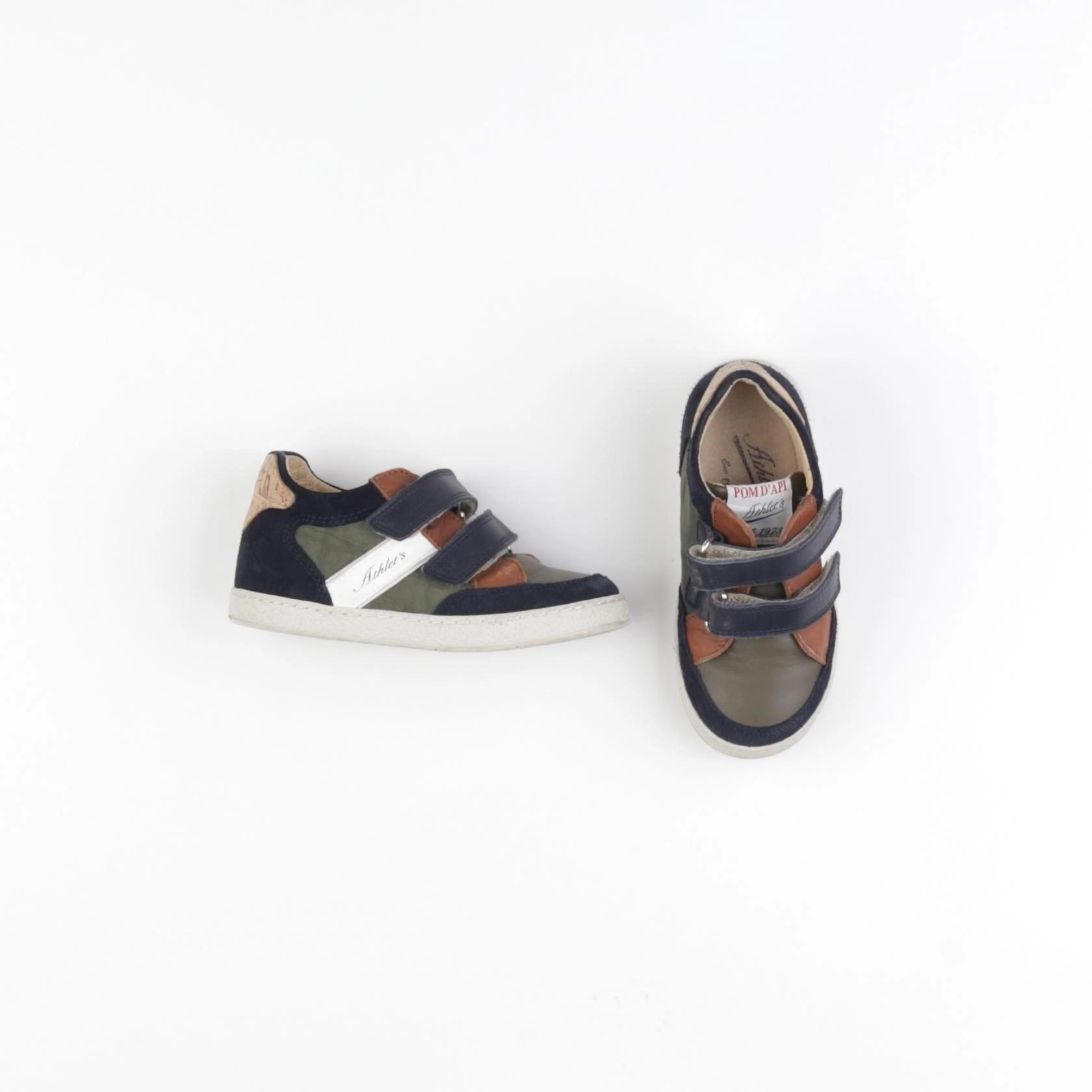 Pom d'Api - baskets vert, bleu - pointure 24