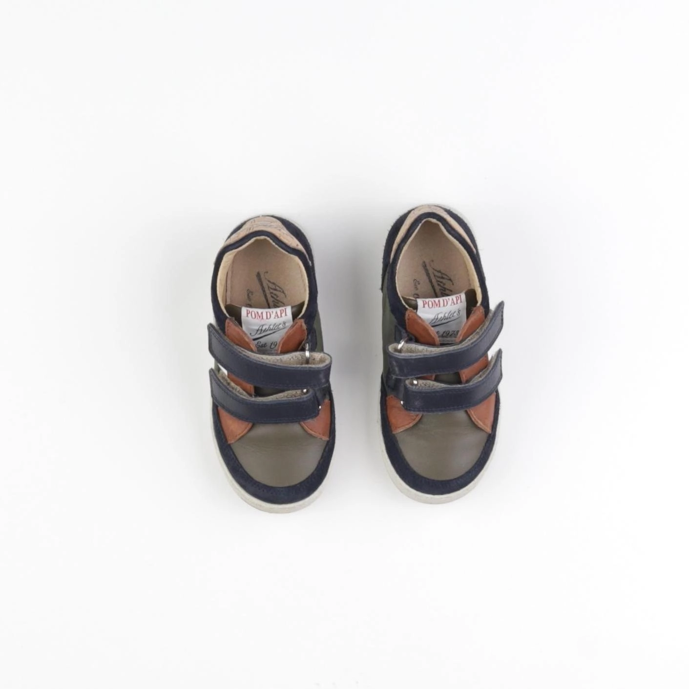 Pom d'Api - baskets vert, bleu - pointure 24