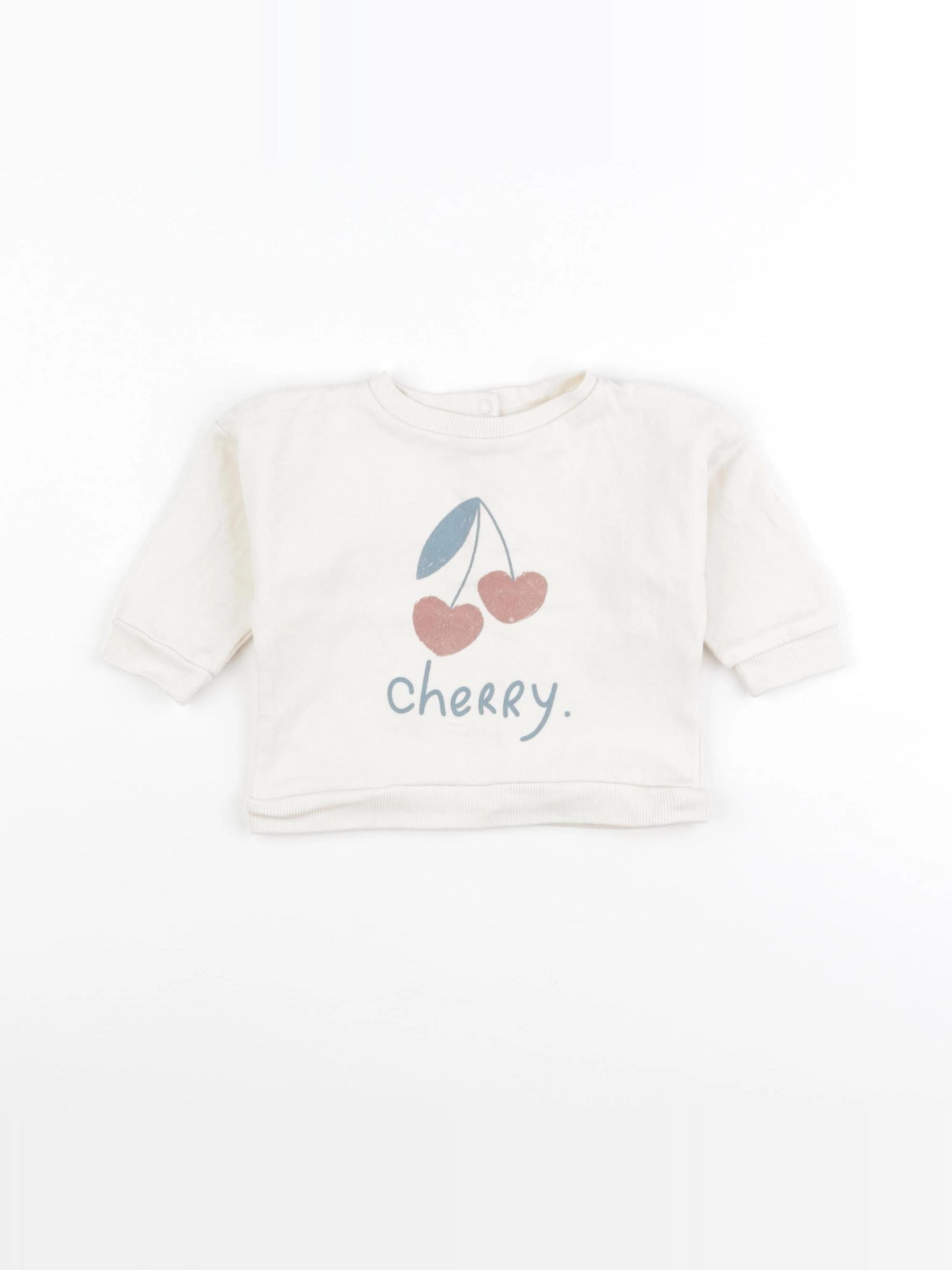 Vertbaudet - sweat beige - 6 mois