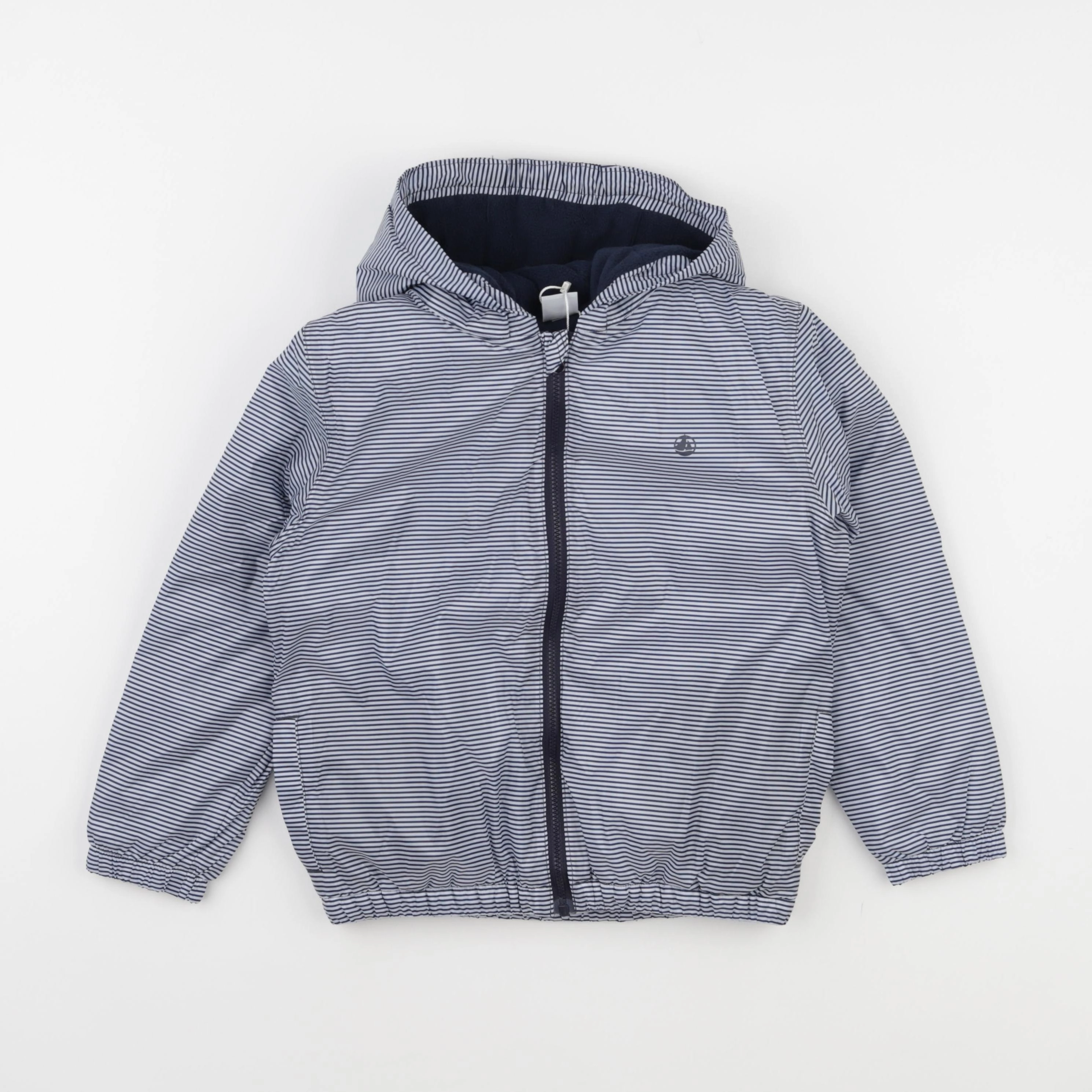 Petit Bateau - doudoune blanc, bleu - 6 ans