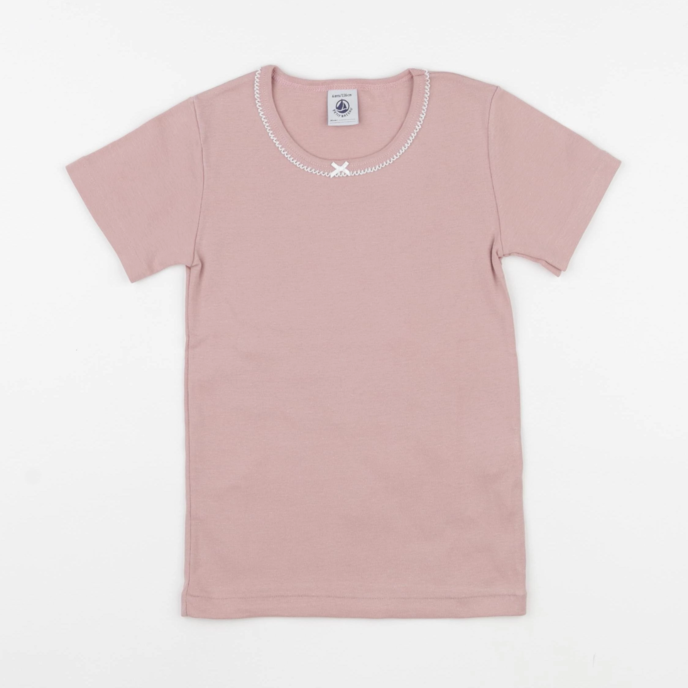 Petit Bateau - maillot de corps rose - 6 ans
