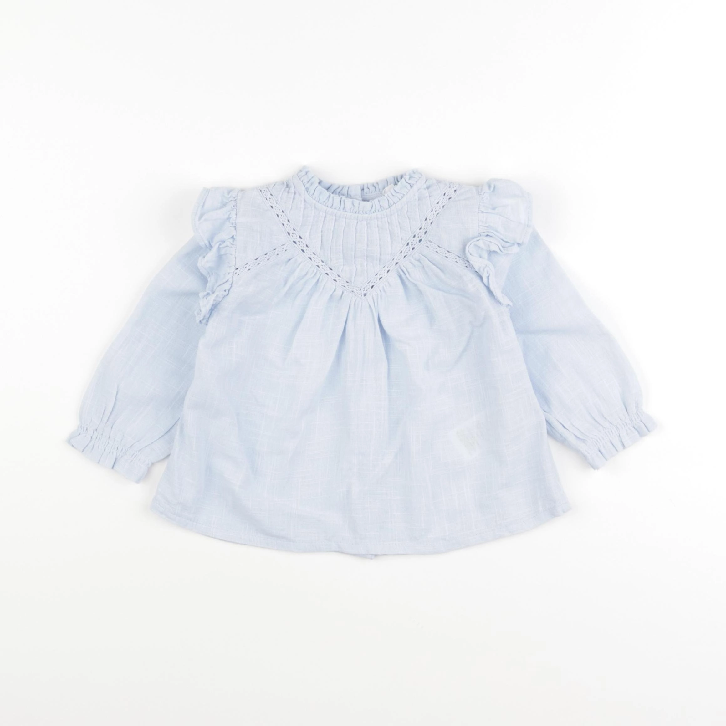 Vertbaudet - blouse bleu - 12 mois