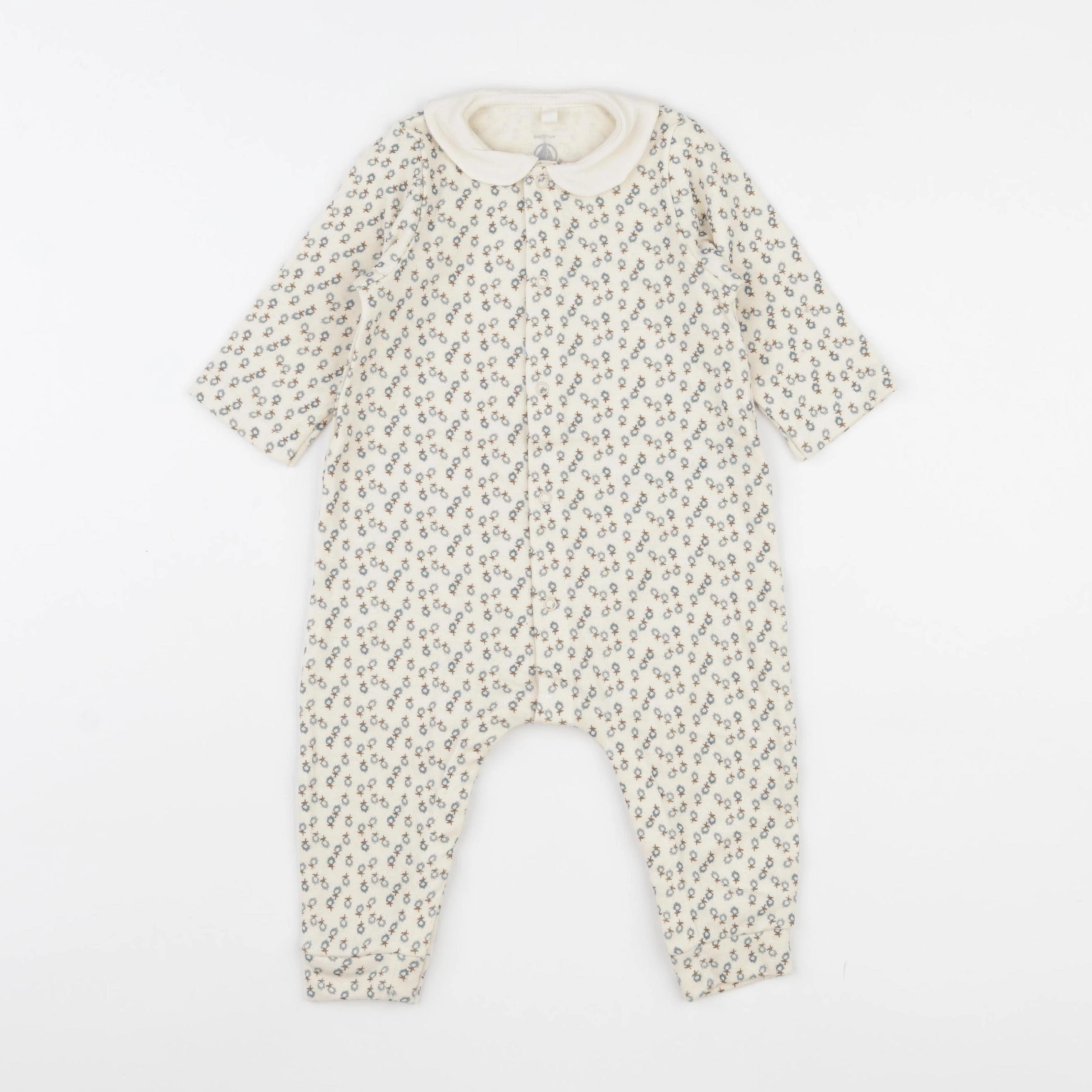 Petit Bateau - pyjama coton beige - 6 mois