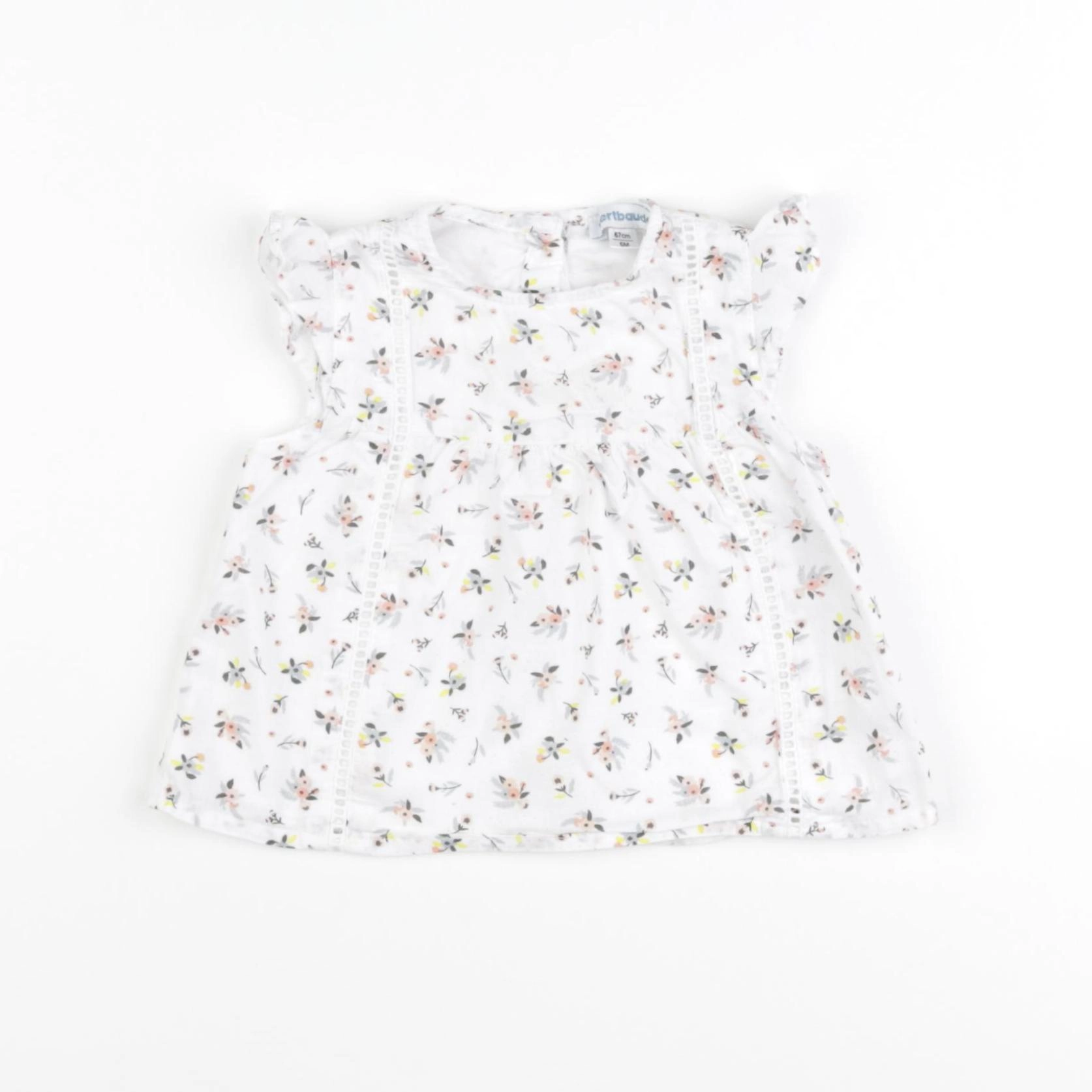 Vertbaudet - blouse blanc - 6 mois