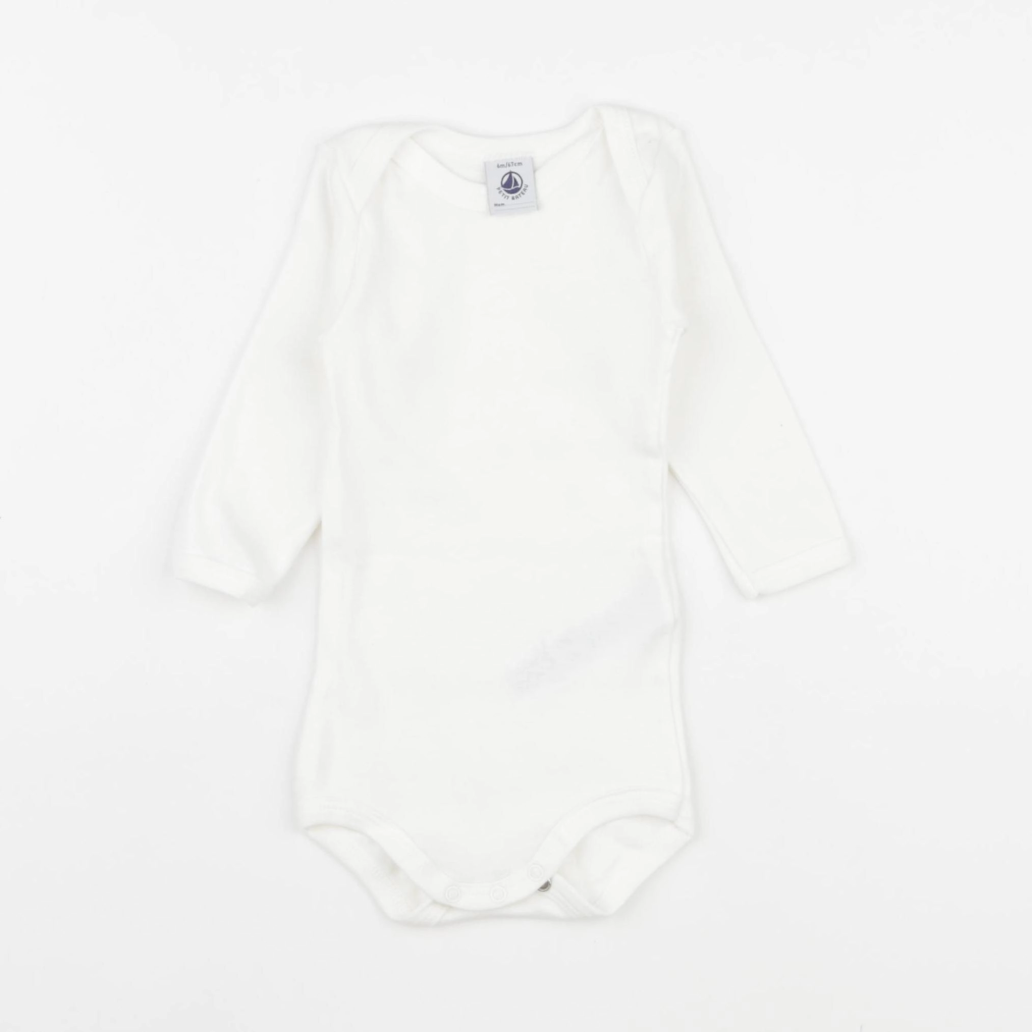 Petit Bateau - body blanc - 6 mois