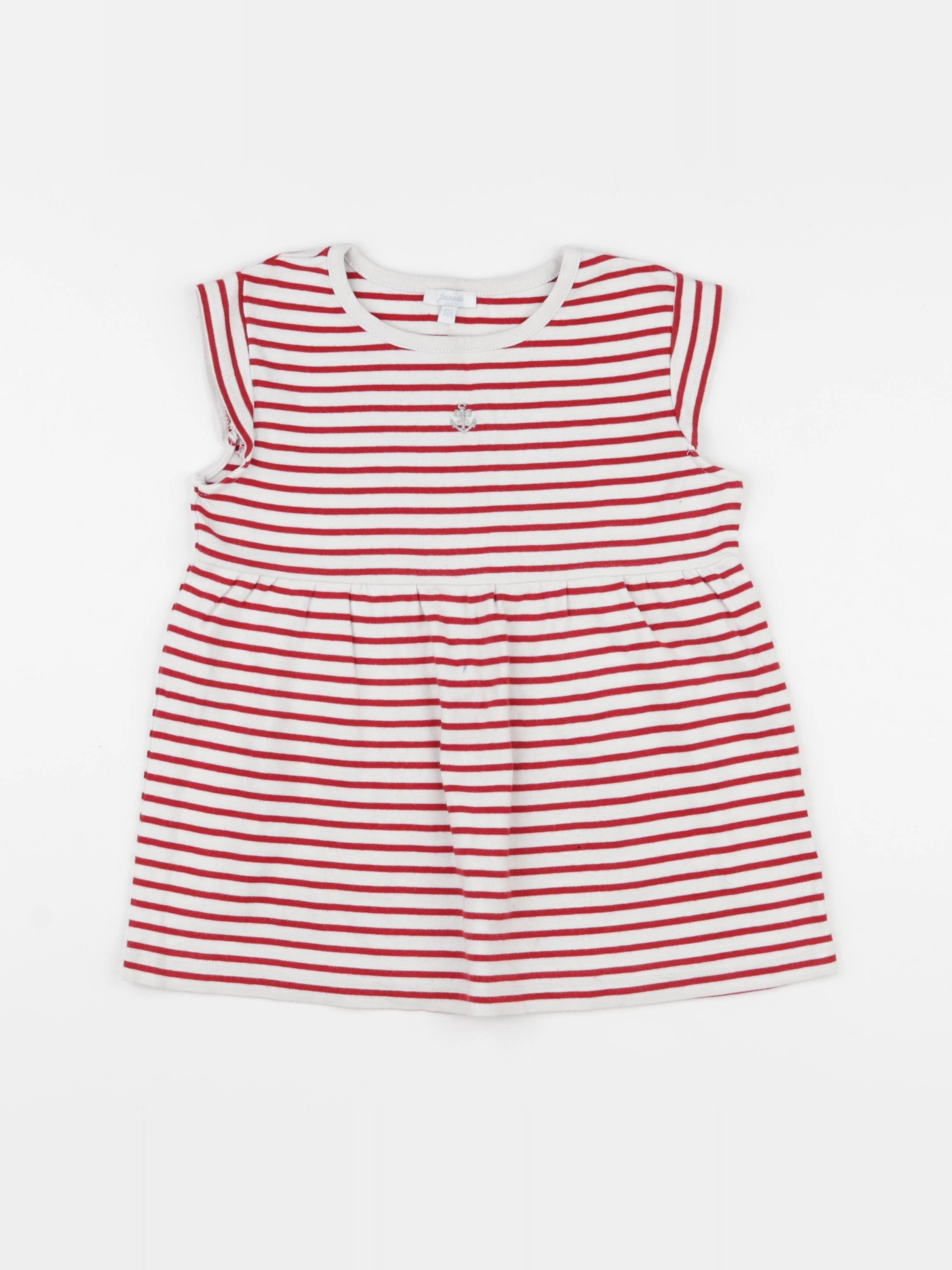 Jacadi - tee-shirt blanc, rouge - 10 ans