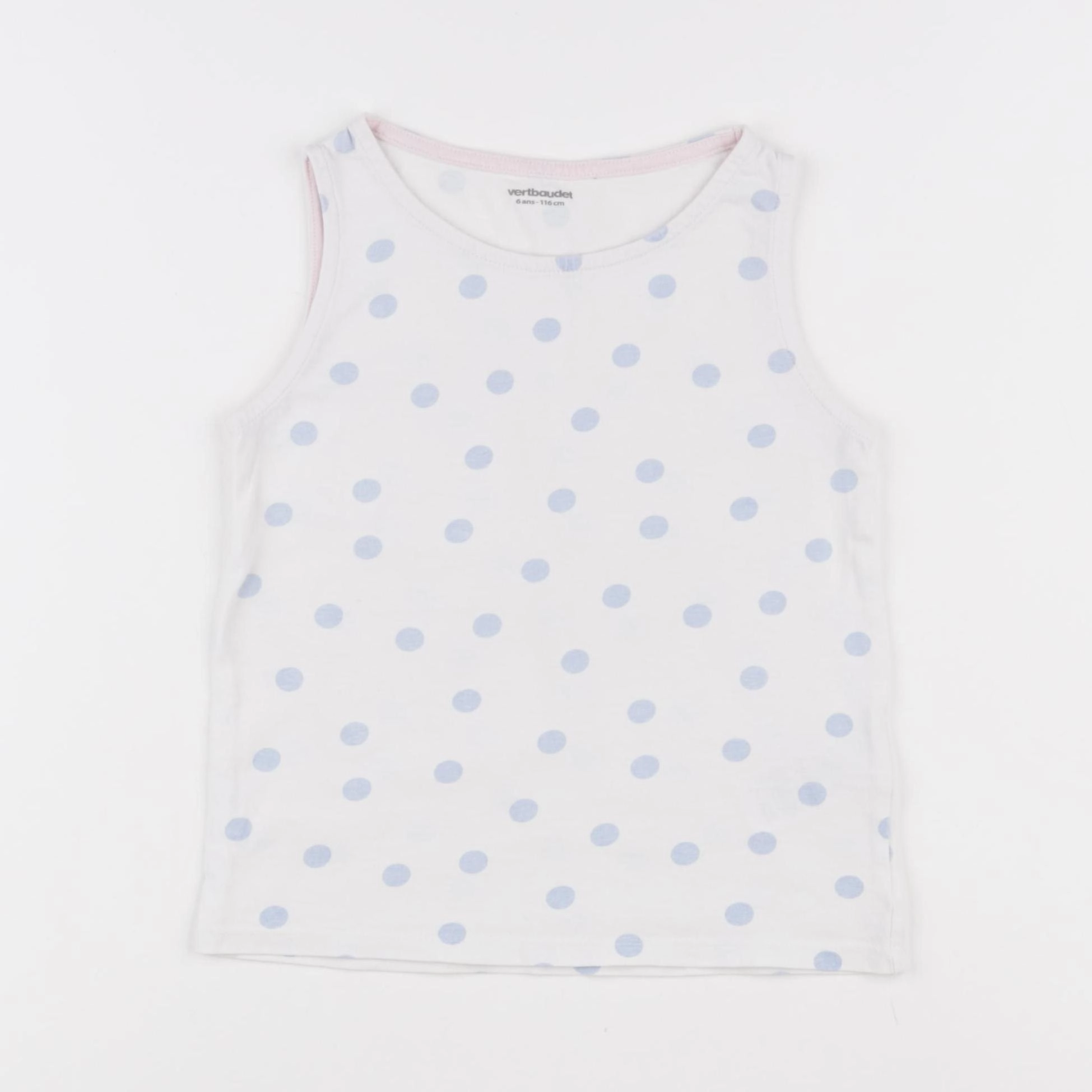 Vertbaudet - tee-shirt bleu, blanc - 6 ans