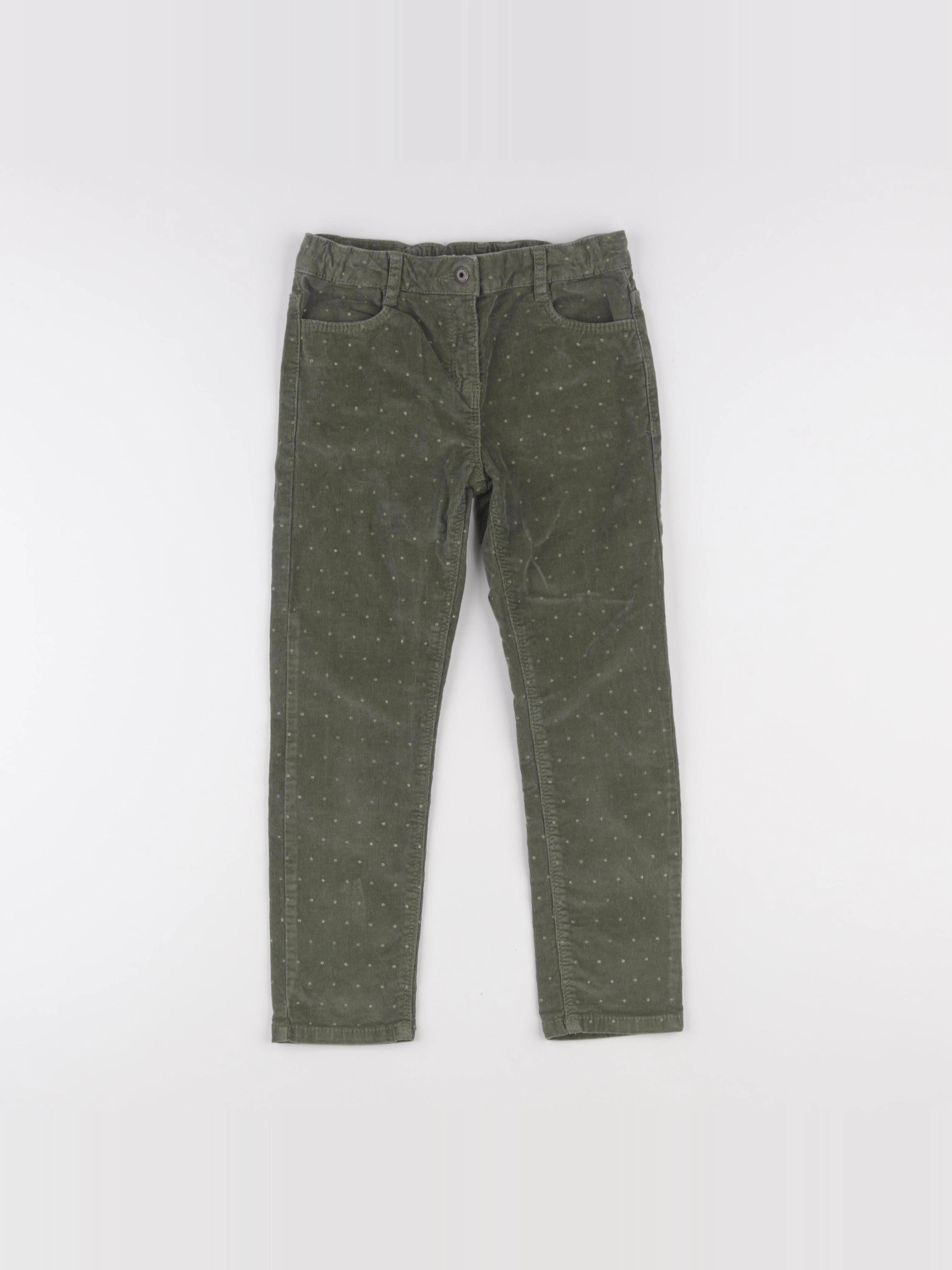 Vertbaudet - pantalon vert - 7 ans