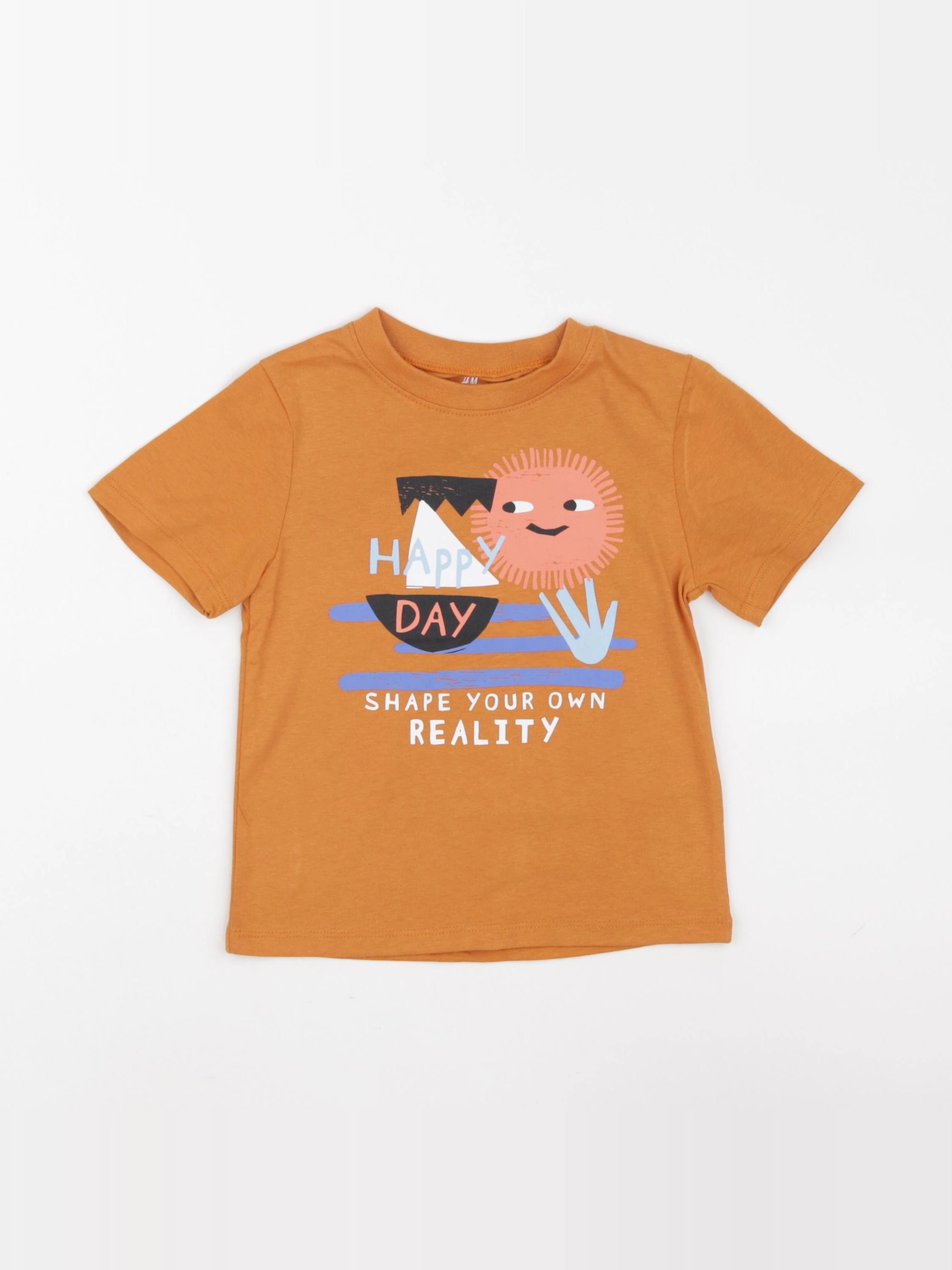 H&M - tee-shirt orange - 18/24 mois