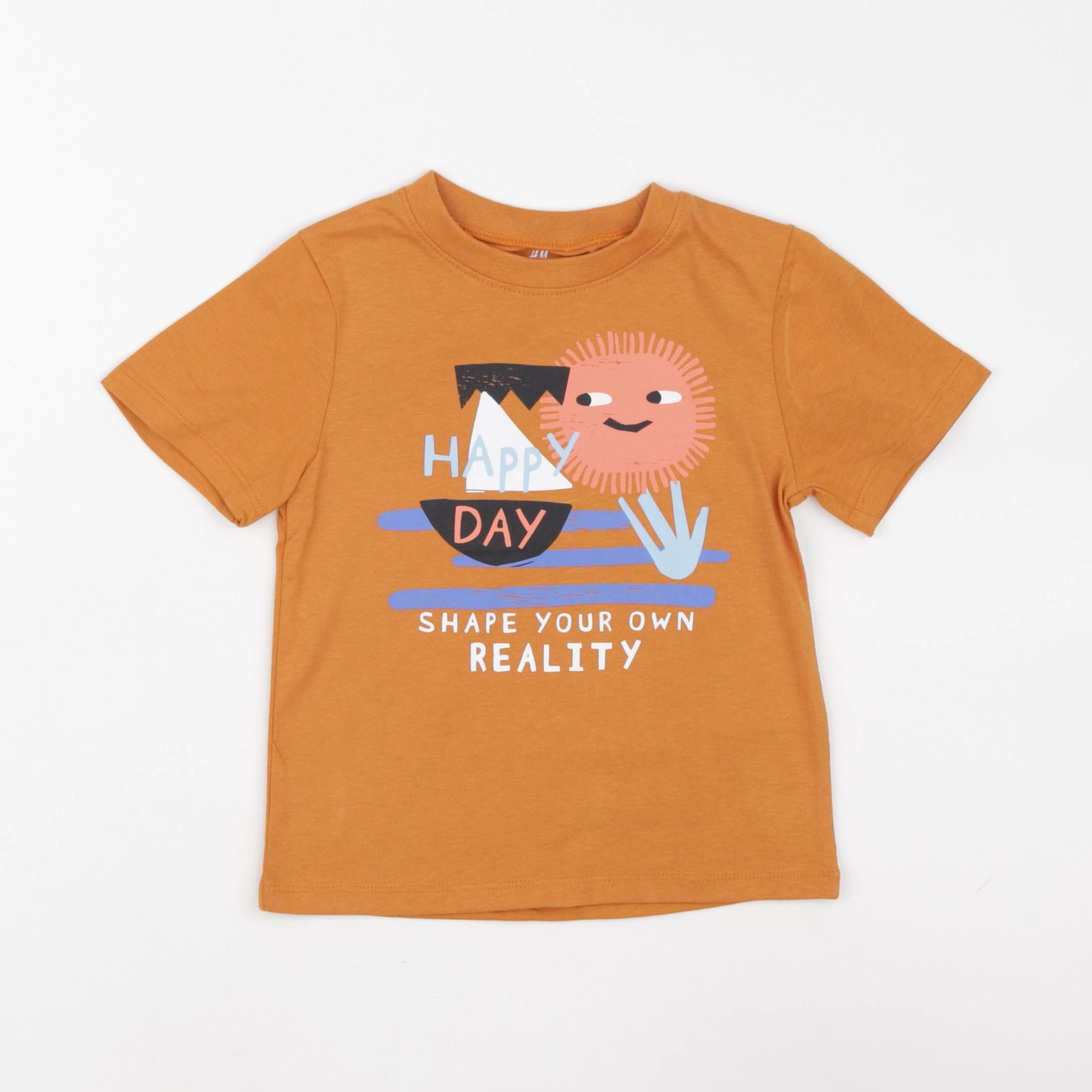 H&M - tee-shirt orange - 18/24 mois
