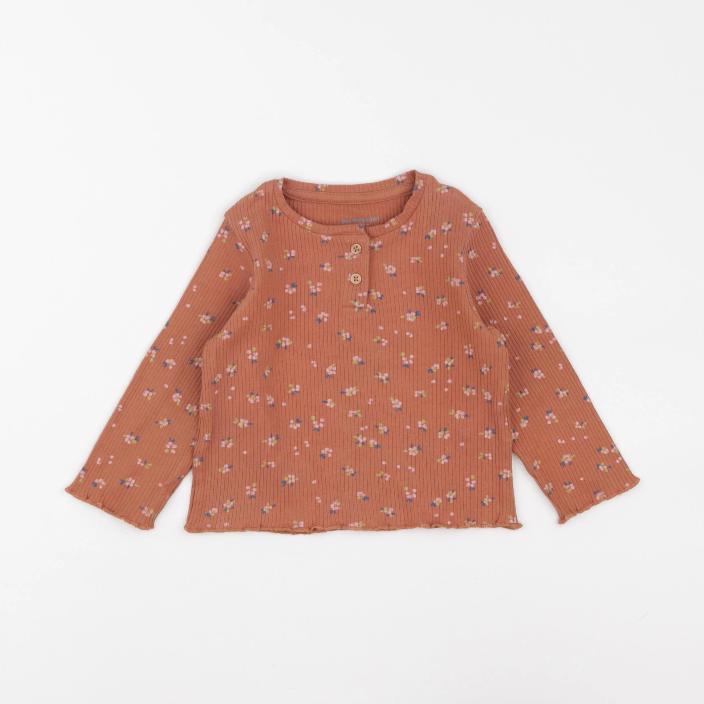 Vertbaudet - tee-shirt marron - 12 mois