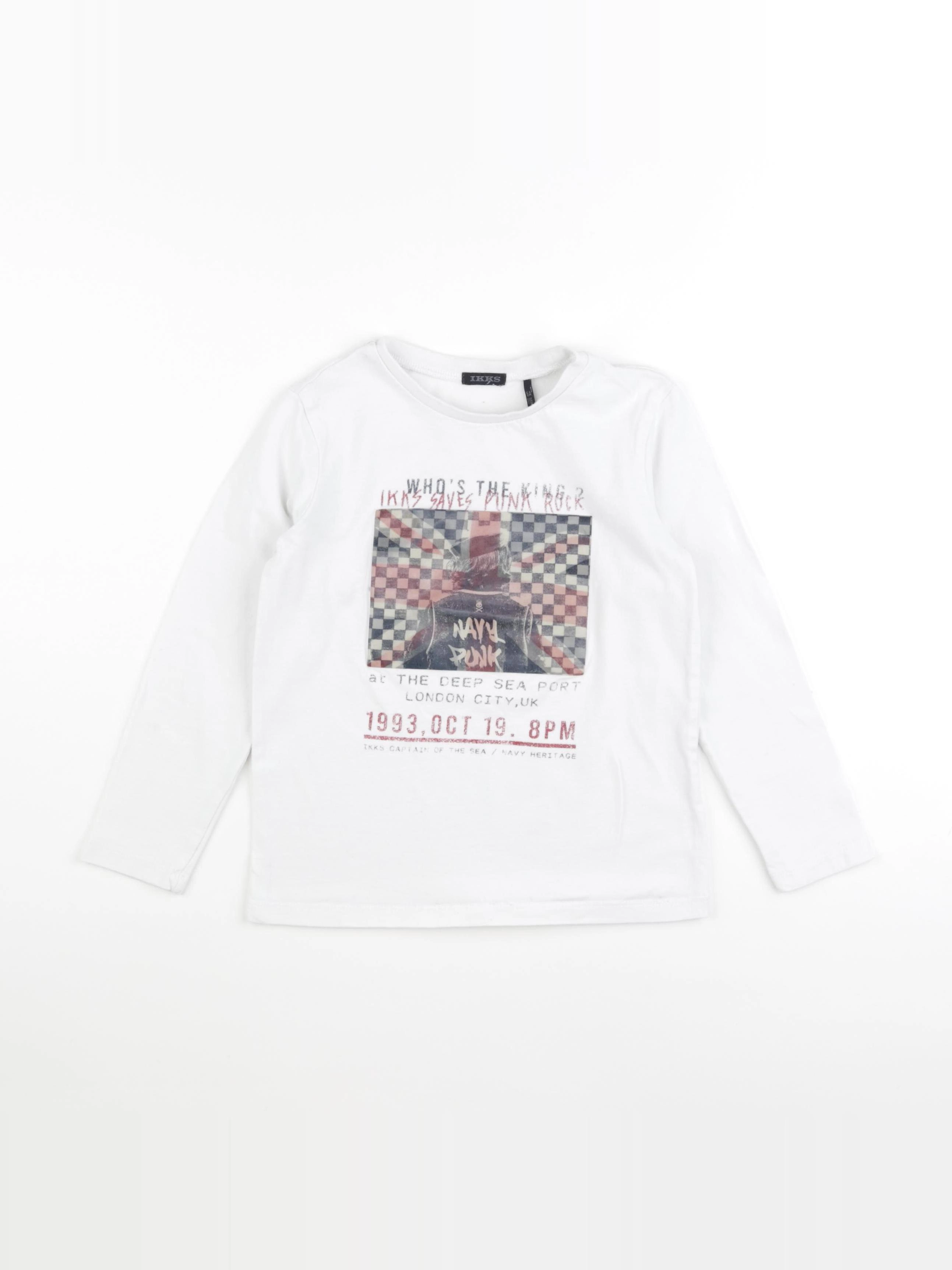 IKKS - tee-shirt blanc - 6 ans