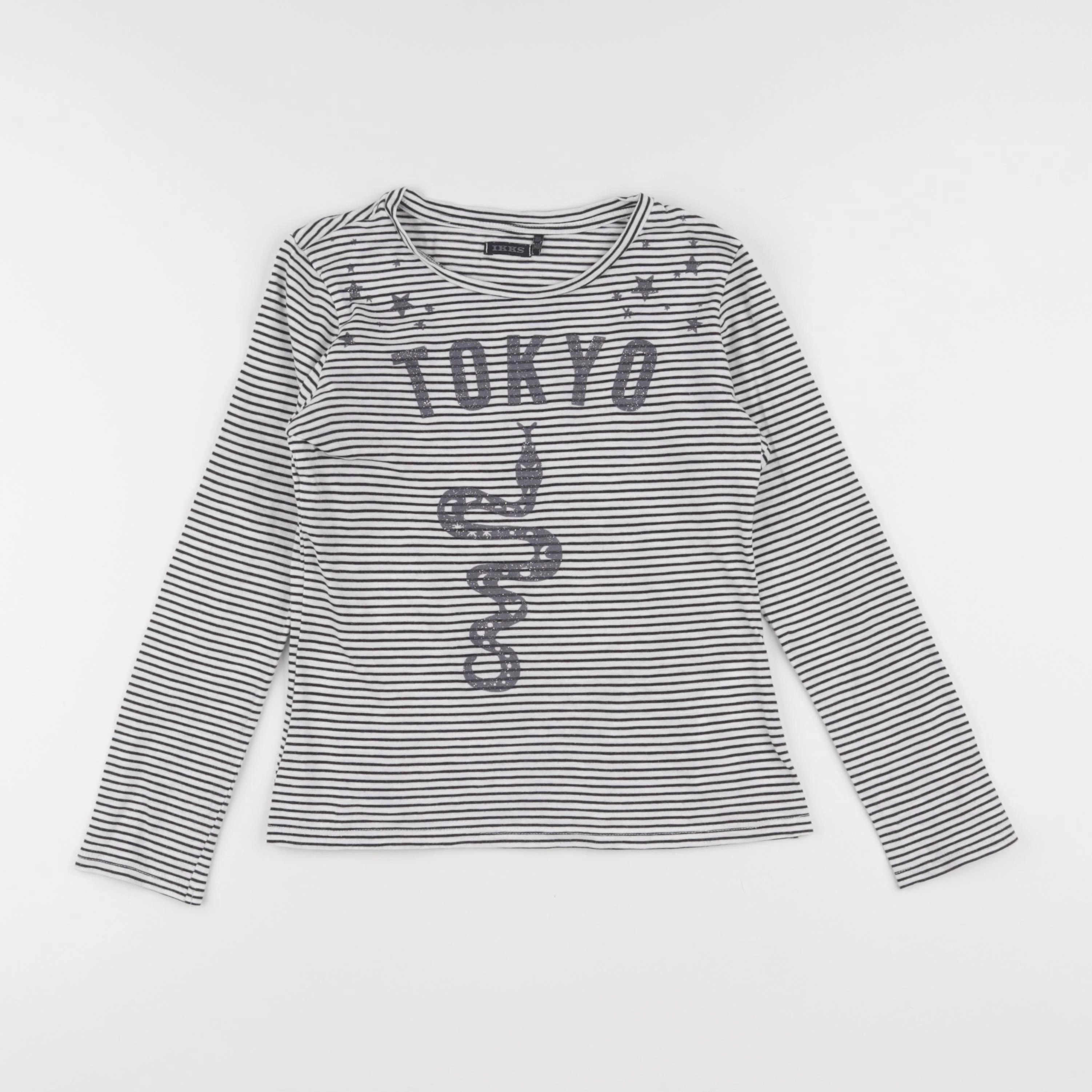 IKKS - tee-shirt blanc, noir - 10 ans