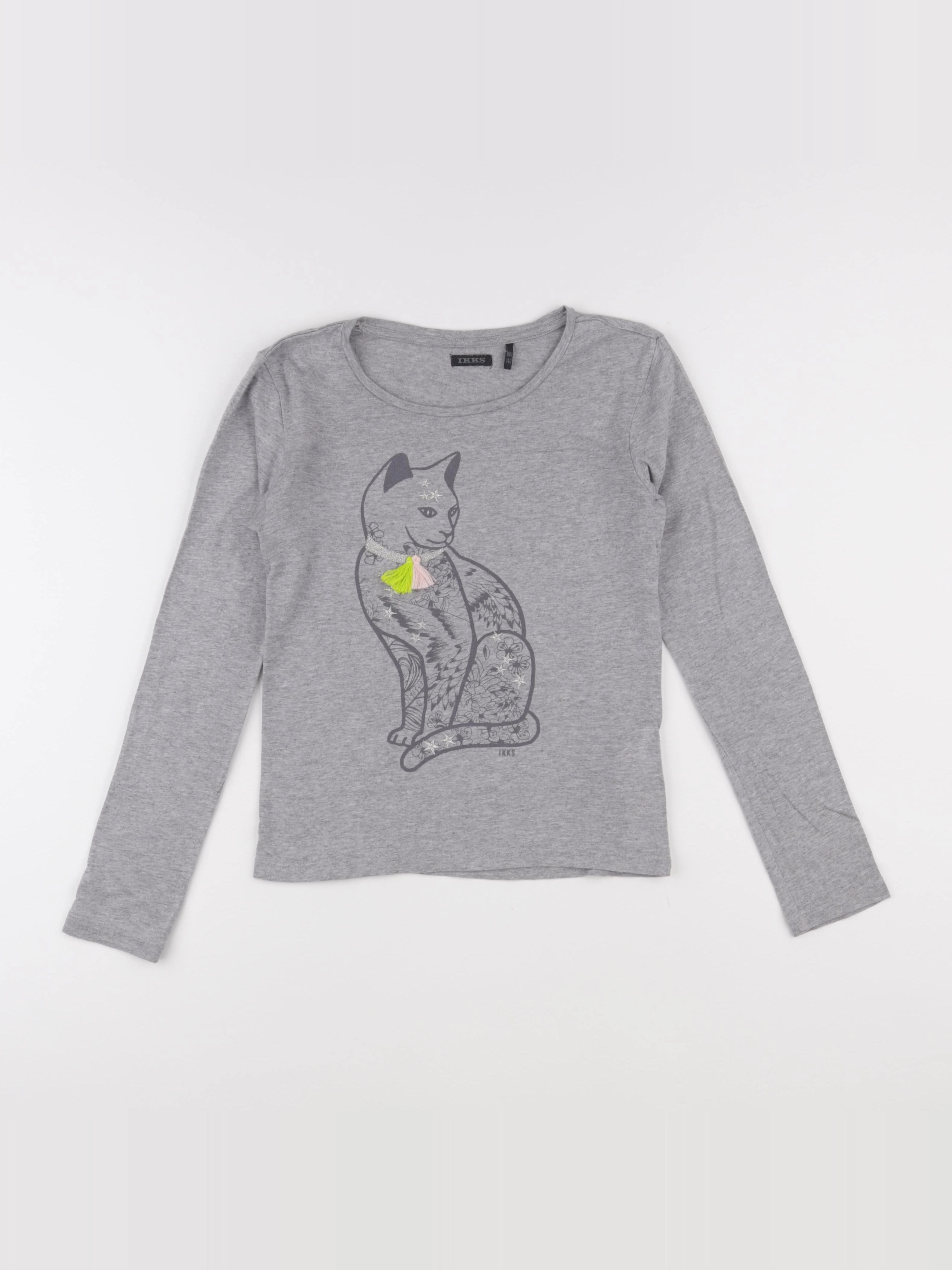 IKKS - tee-shirt gris - 10 ans